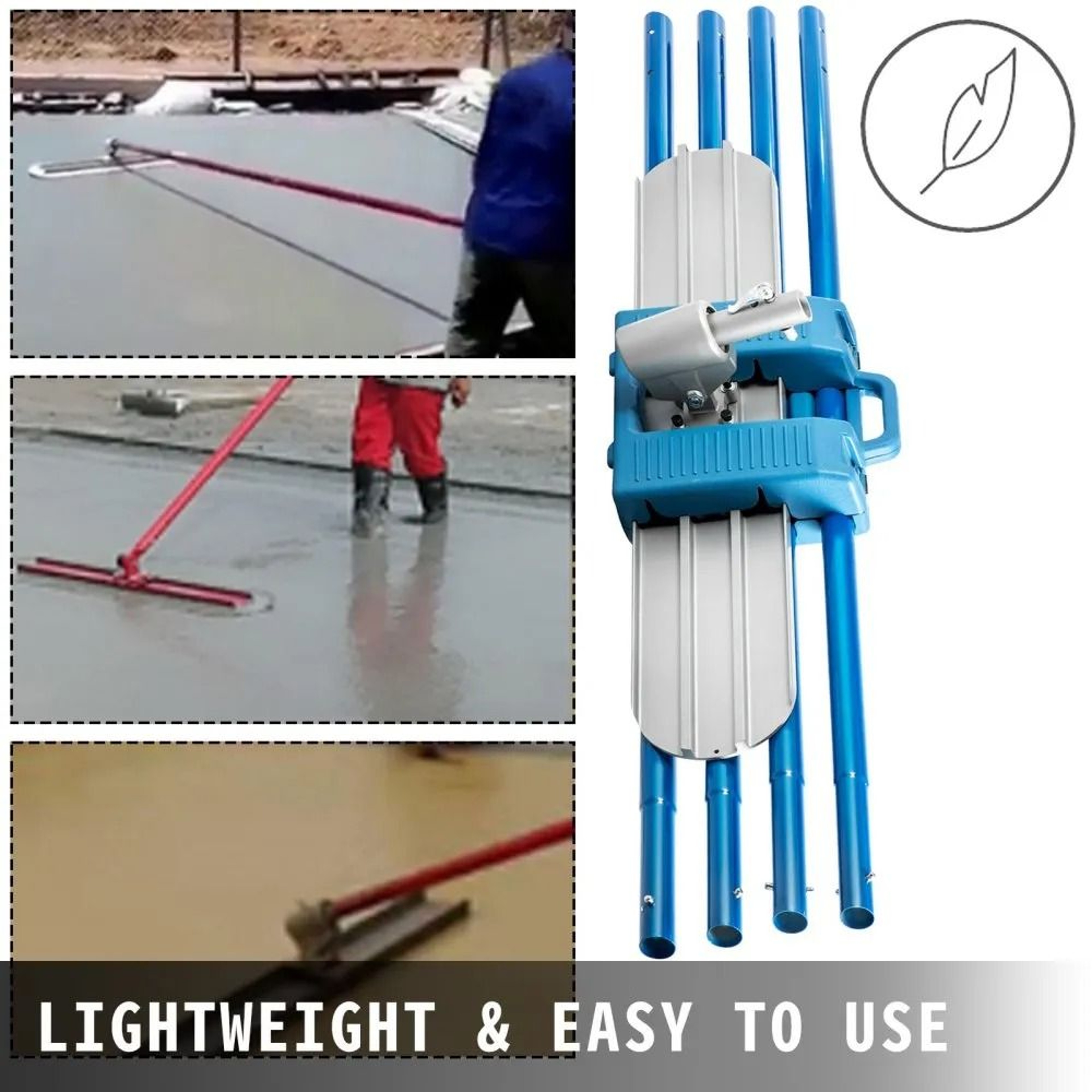 48 X 8 Magnesium Bull Float Concrete Finishing Kit With 4 Handles 2