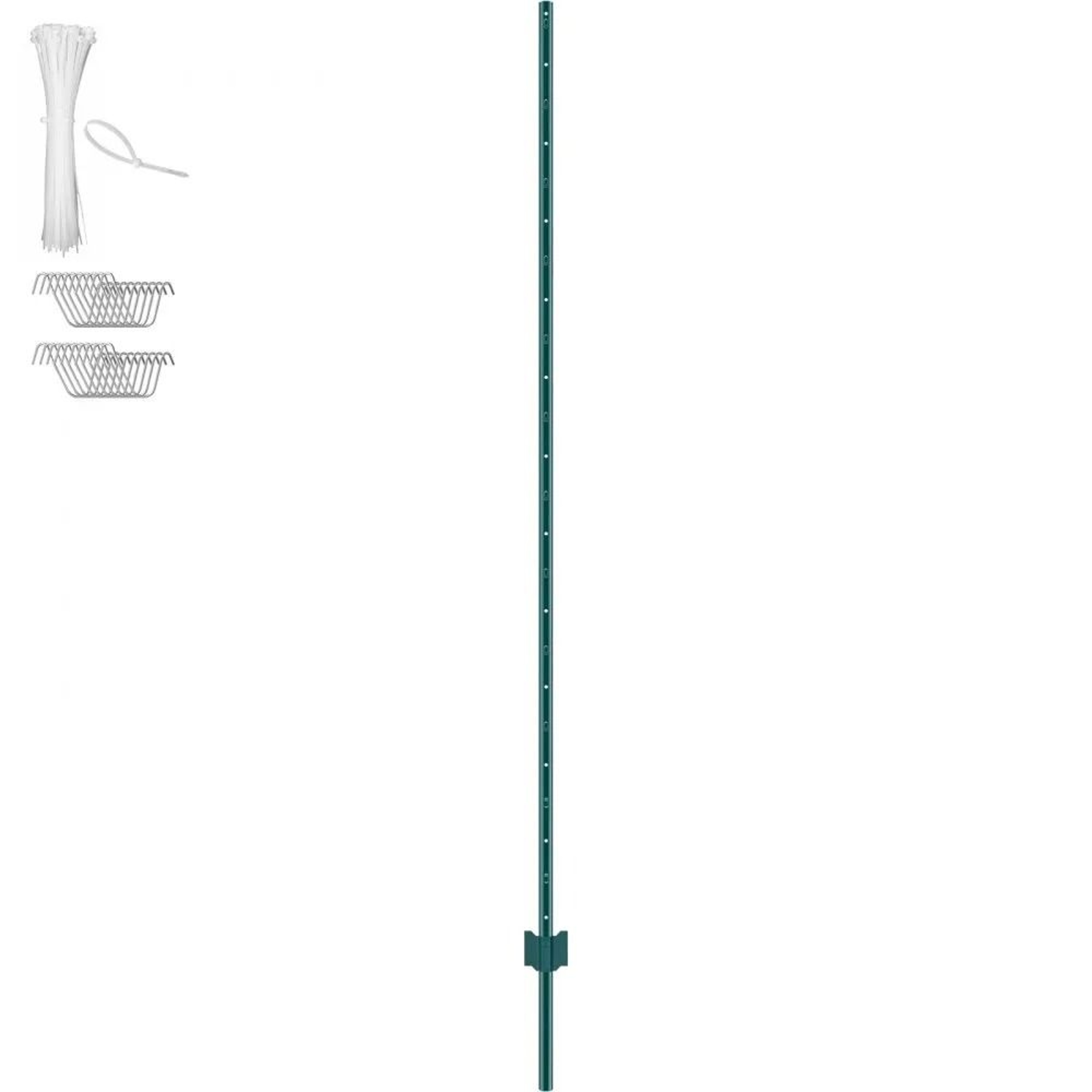 7 Feet Heavy Duty Metal Fence Posts 10 Pack U Channel Steel Stakes For Garden Farm Fencing 7