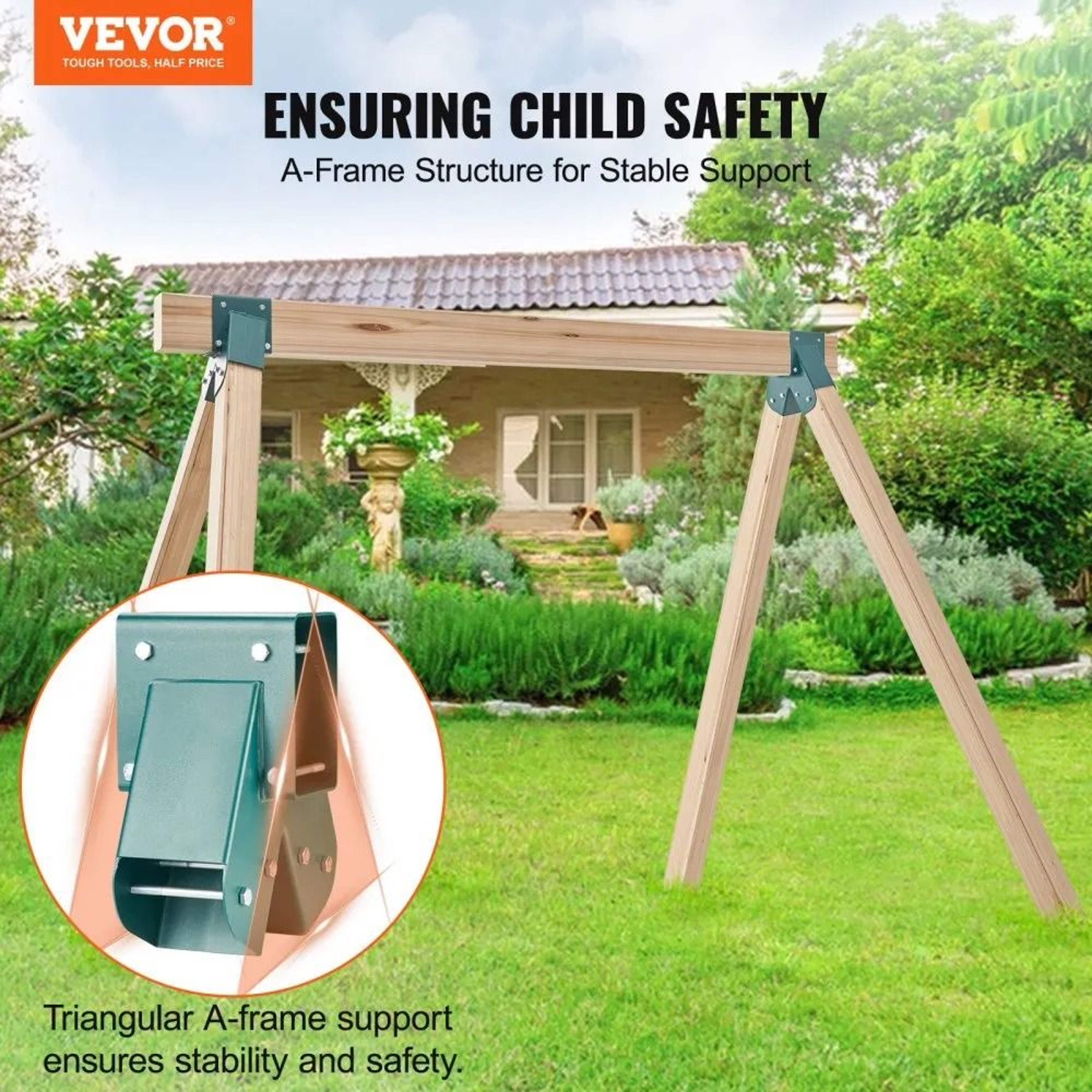 Heavy Duty A Frame Swing Set Brackets Kit For 4x4 Legs And 4x6 Beam 1