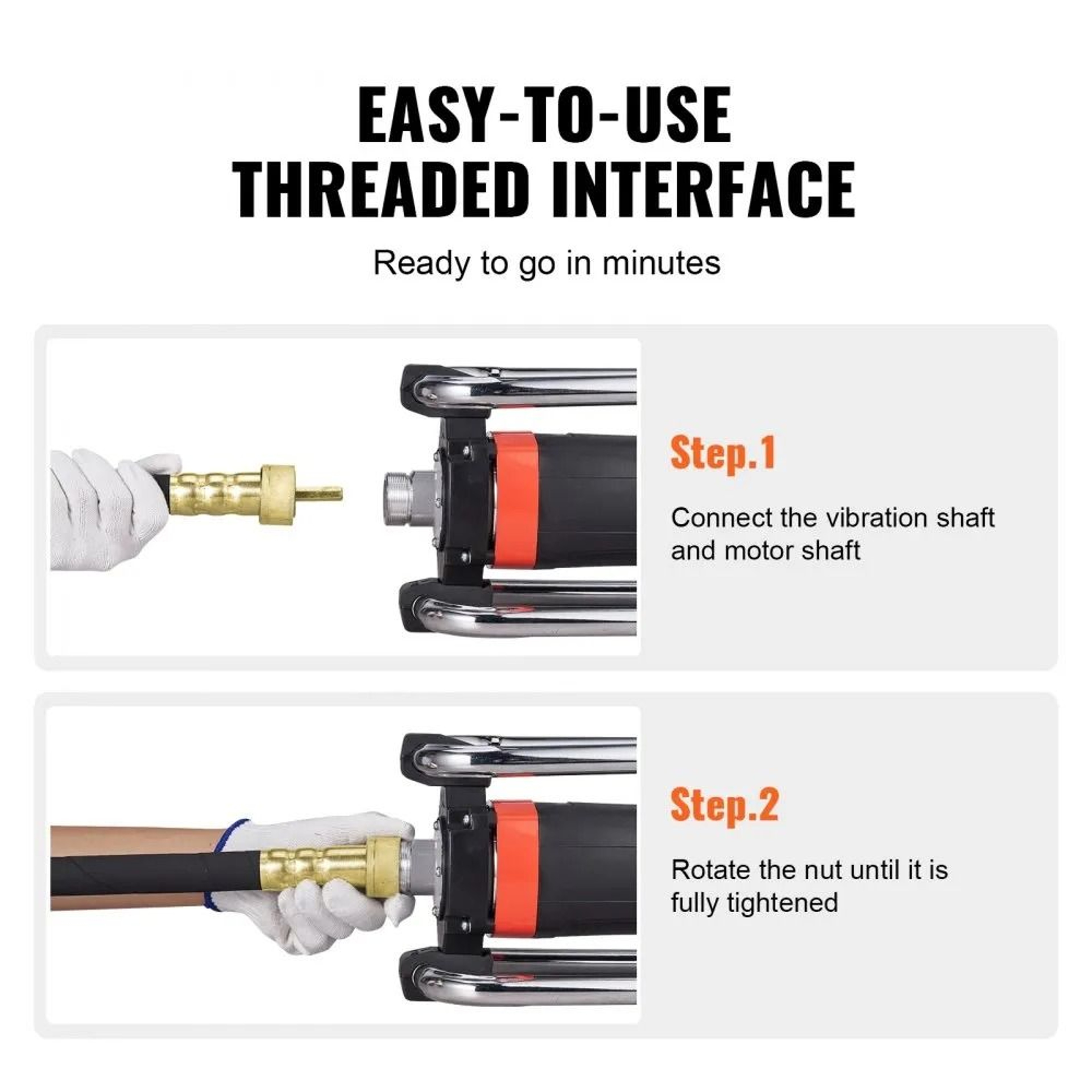 Electric Concrete Vibrator 1300W Portable Cement Vibrating Tool With 45m Shaft 4