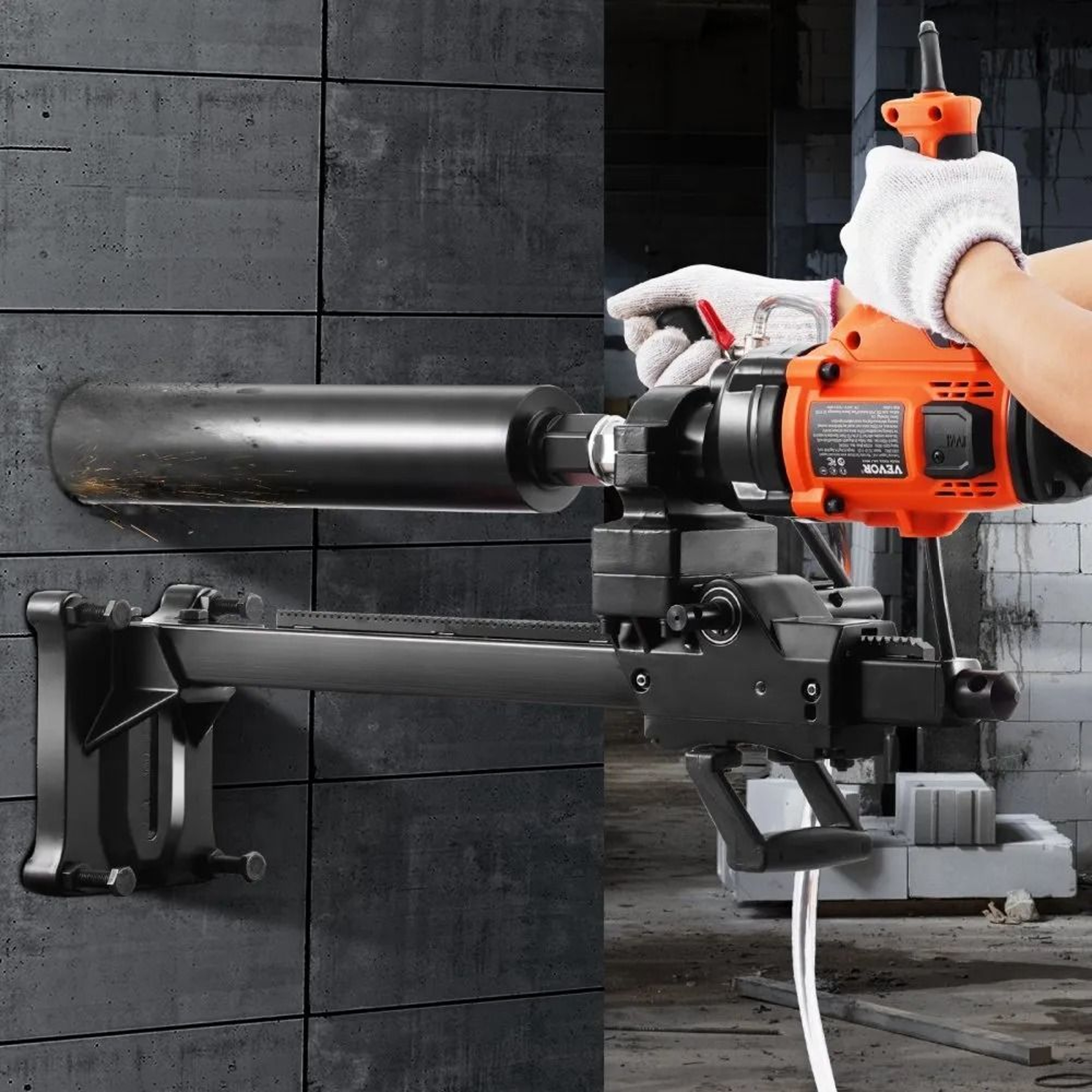 2000W Core Drill Machine With Stand For Concrete Brick And Marble 7