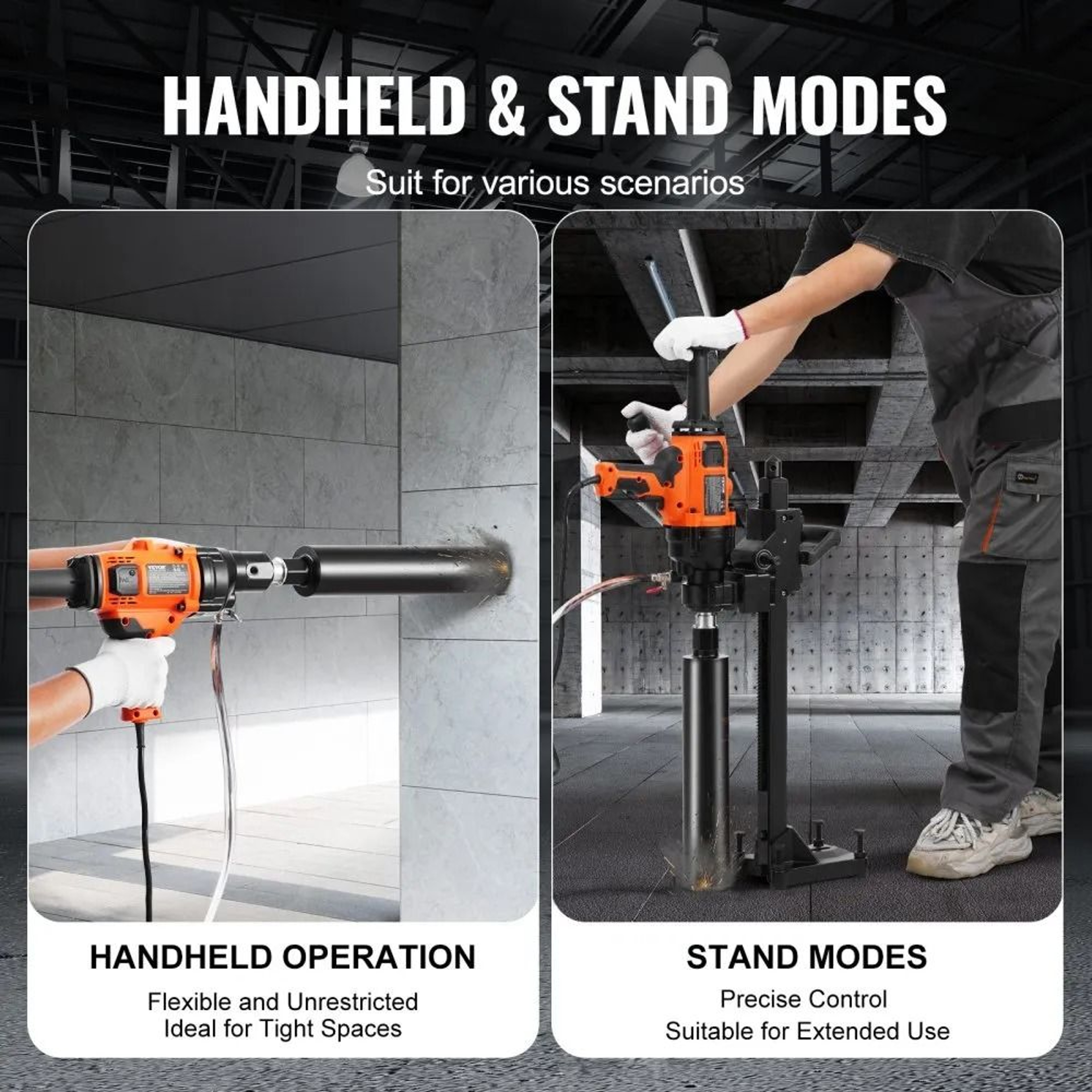 2000W Core Drill Machine With Stand For Concrete Brick And Marble 6