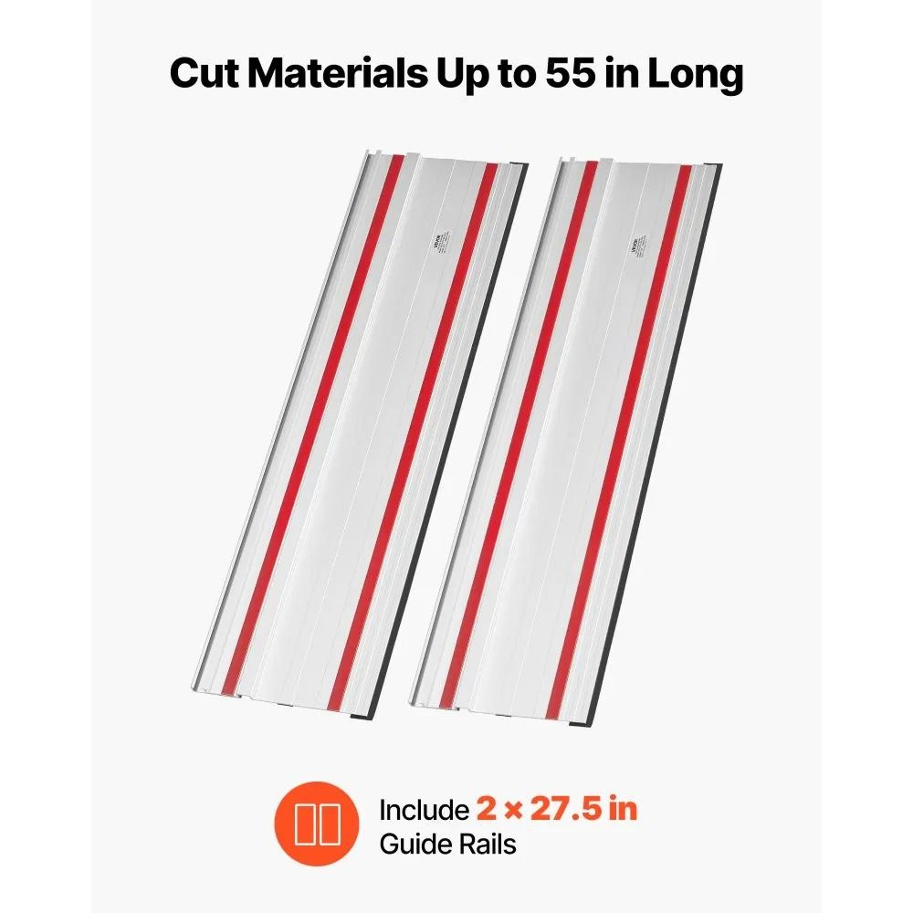 55 Inch Track Saw Guide Rail Kit For Precise Woodworking Cuts 9