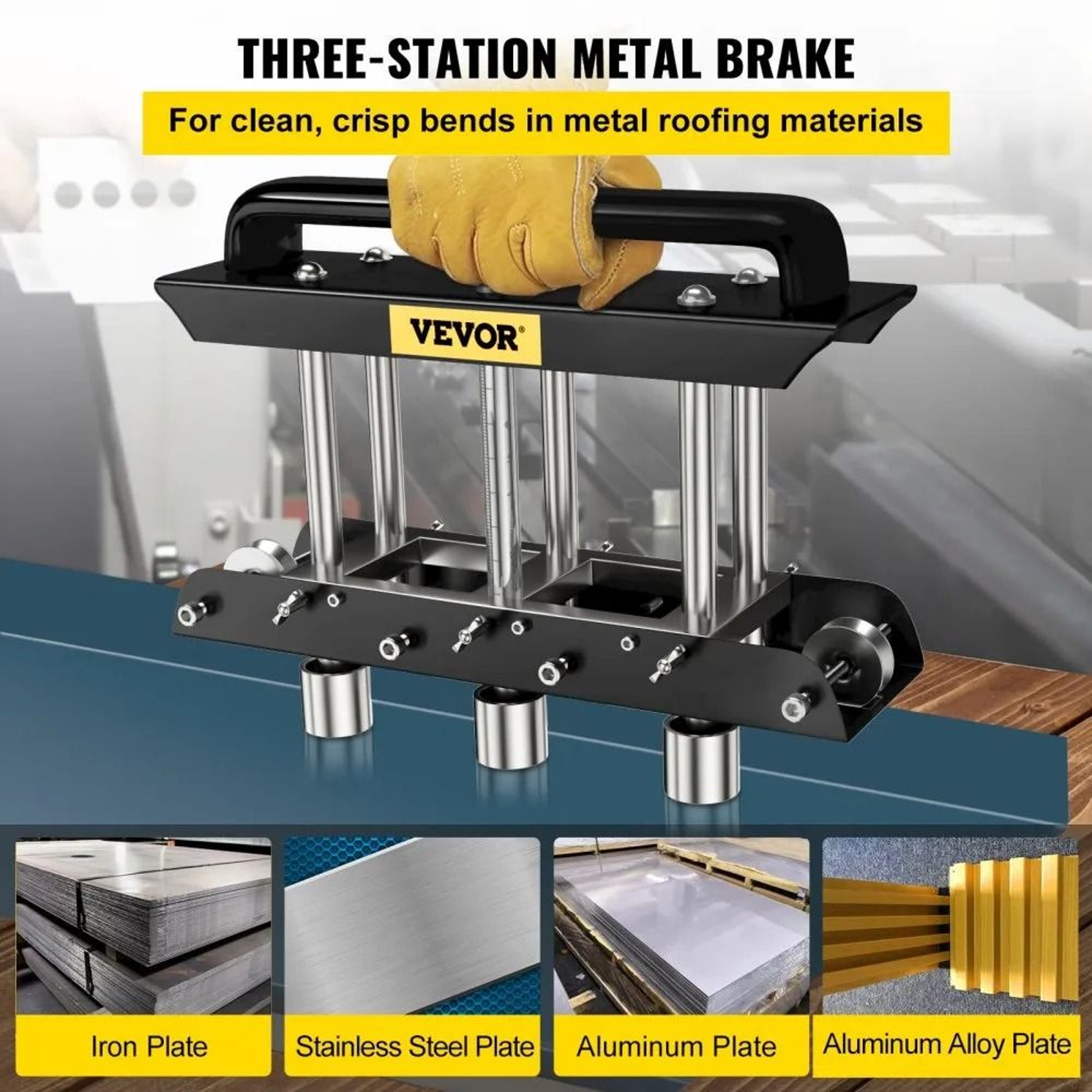 3 Station Sheet Metal Brake Edge Roller For Roofing And Workshop Bends 1