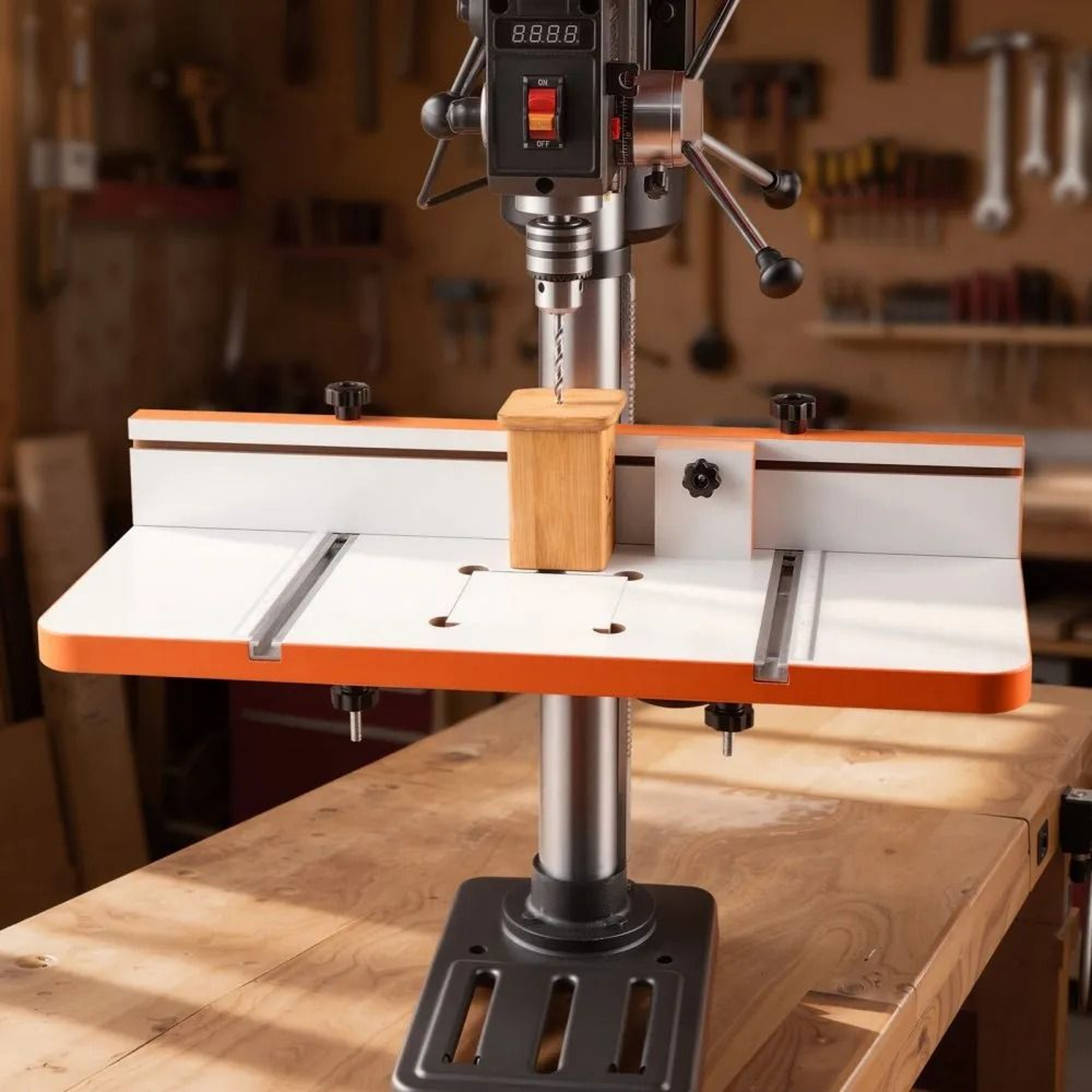 Drill Press Table 24 X 12 Inch With T Slots Adjustable Fence And Stop Block 6