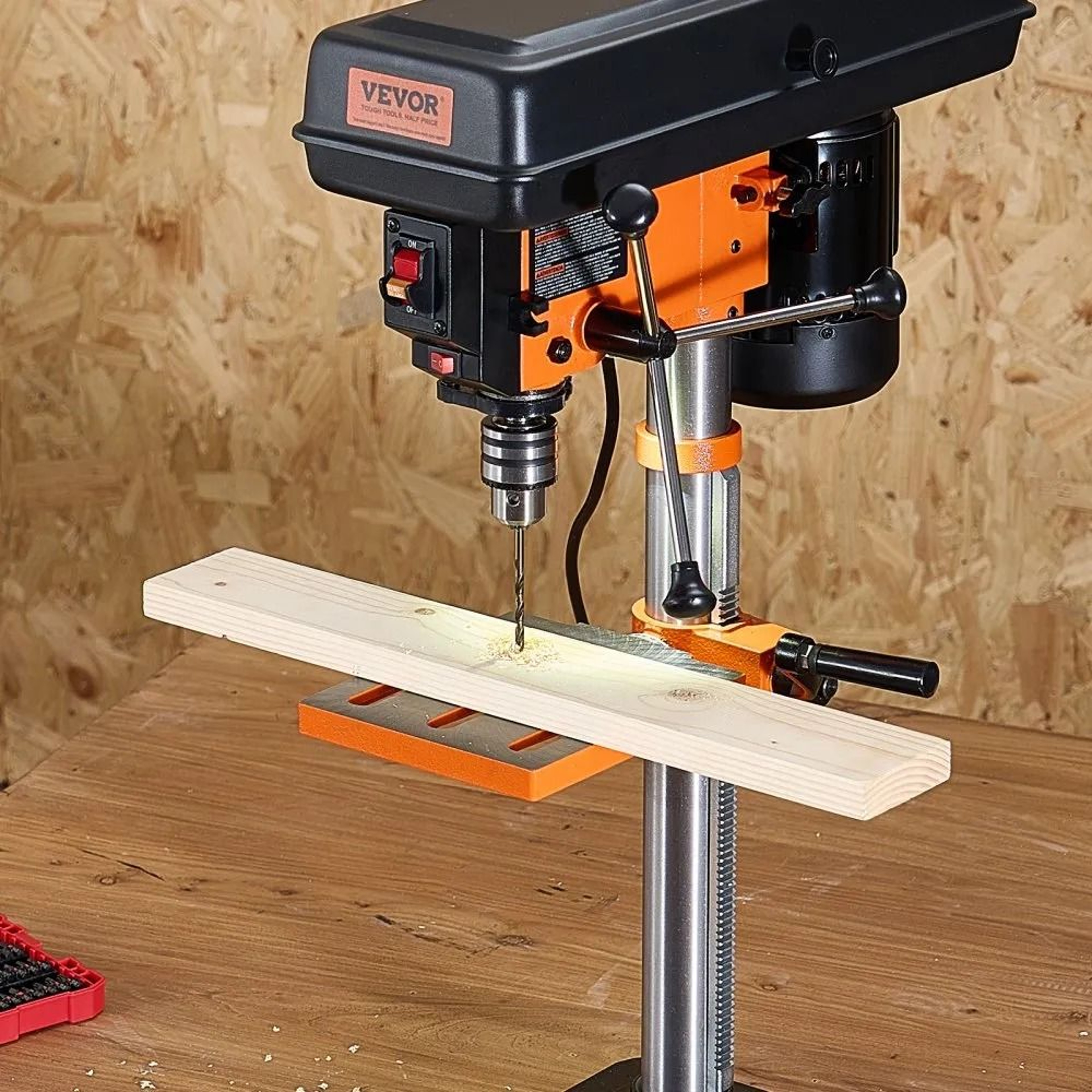 10 Inch Benchtop Drill Press Variable Speed Machine For Wood And Metal Drilling 6