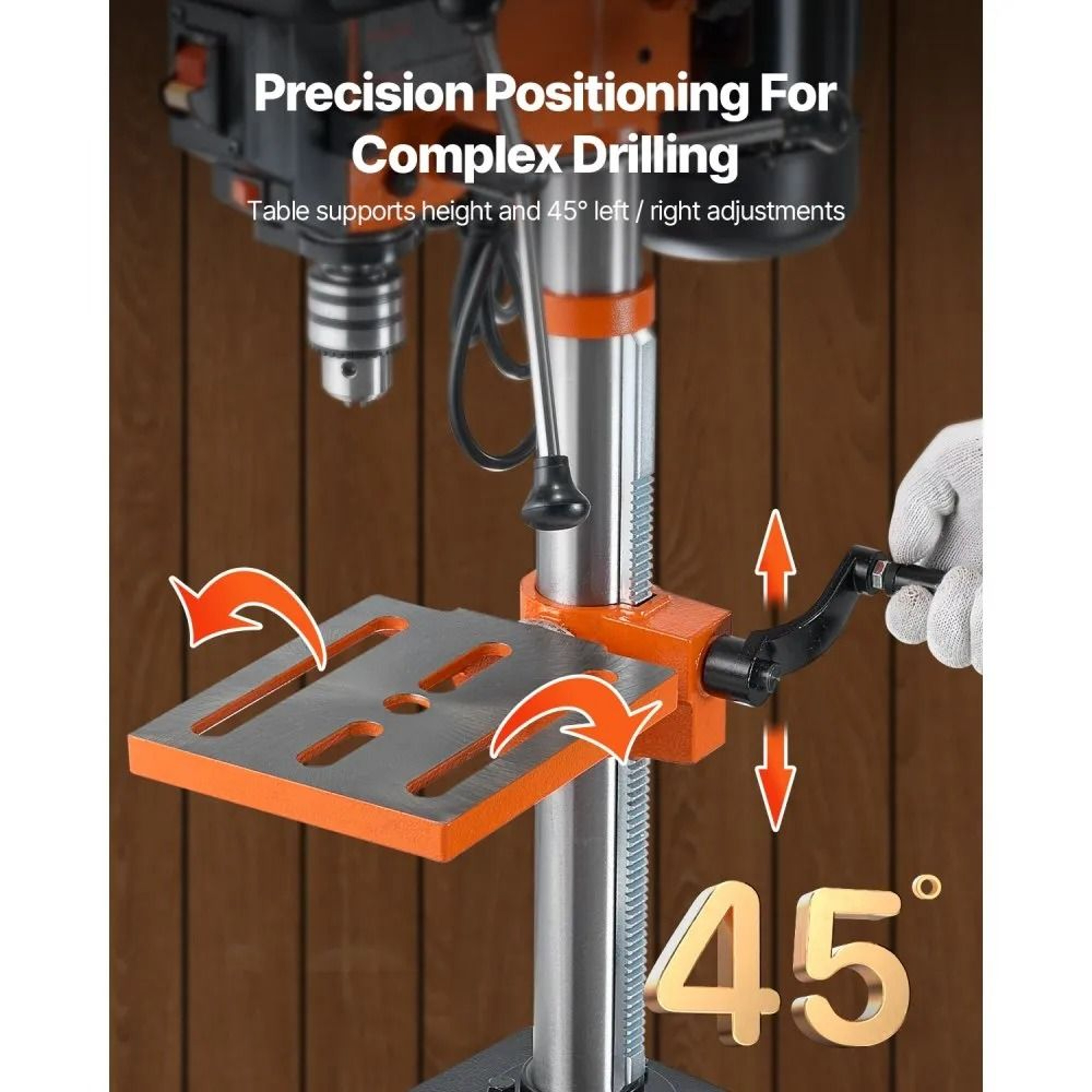 10 Inch Benchtop Drill Press Variable Speed Machine For Wood And Metal Drilling 2