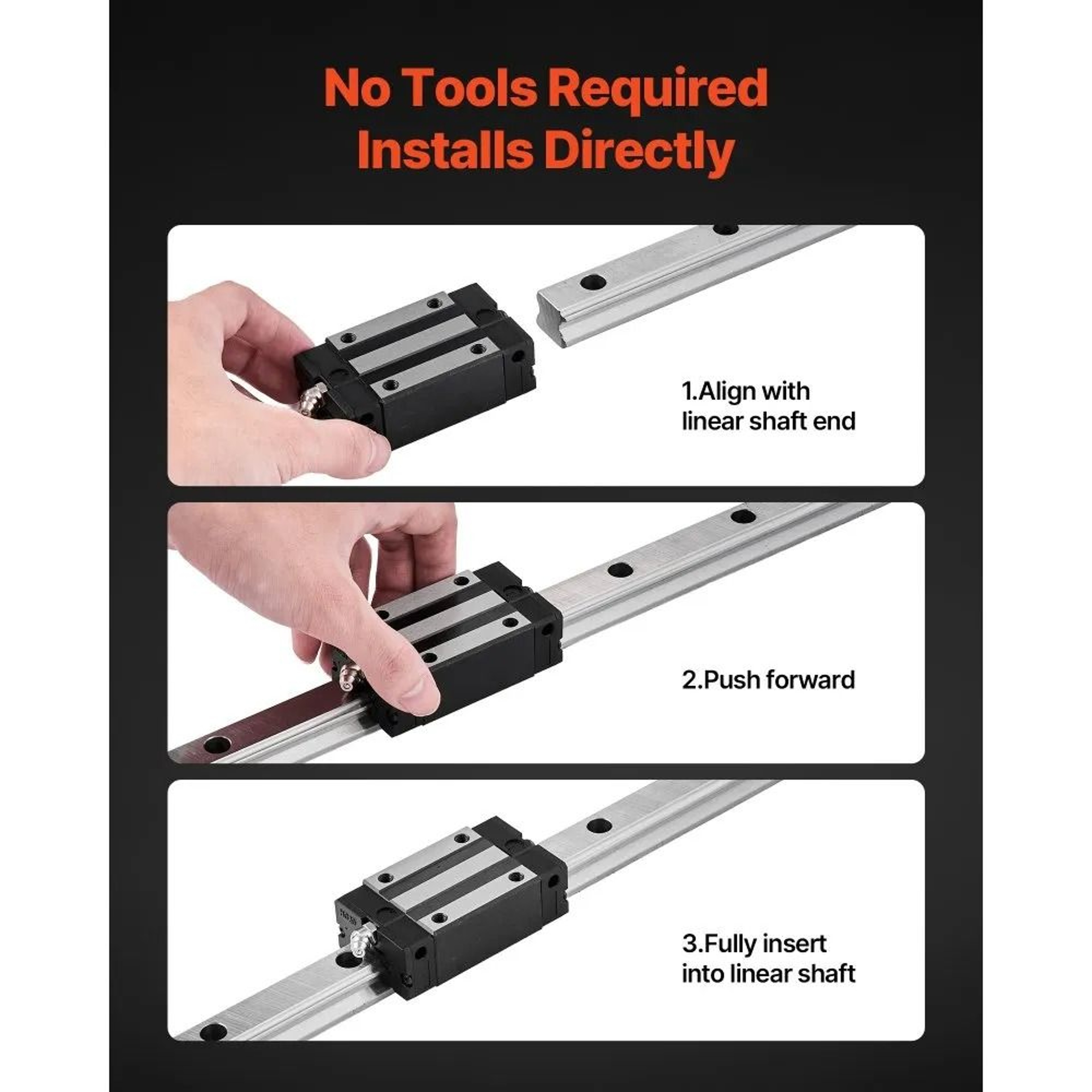 HGR20 Linear Guide Rail Kit 2000mm With 4 Bearing Blocks For CNC Router And 3D Printer 2