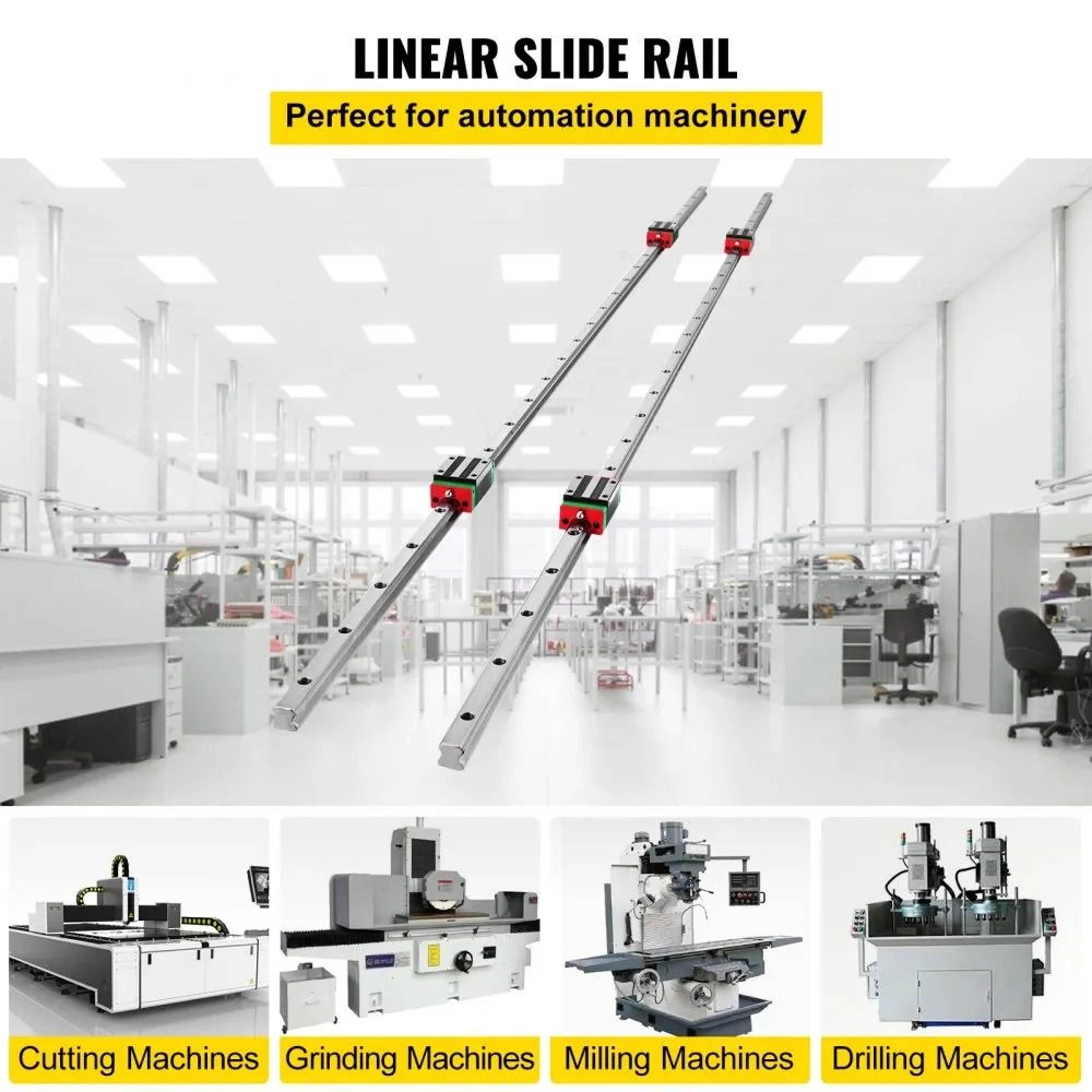 HSR15 1500mm Linear Guide Rail With 4 Bearing Blocks For CNC Precision Motion Systems 5