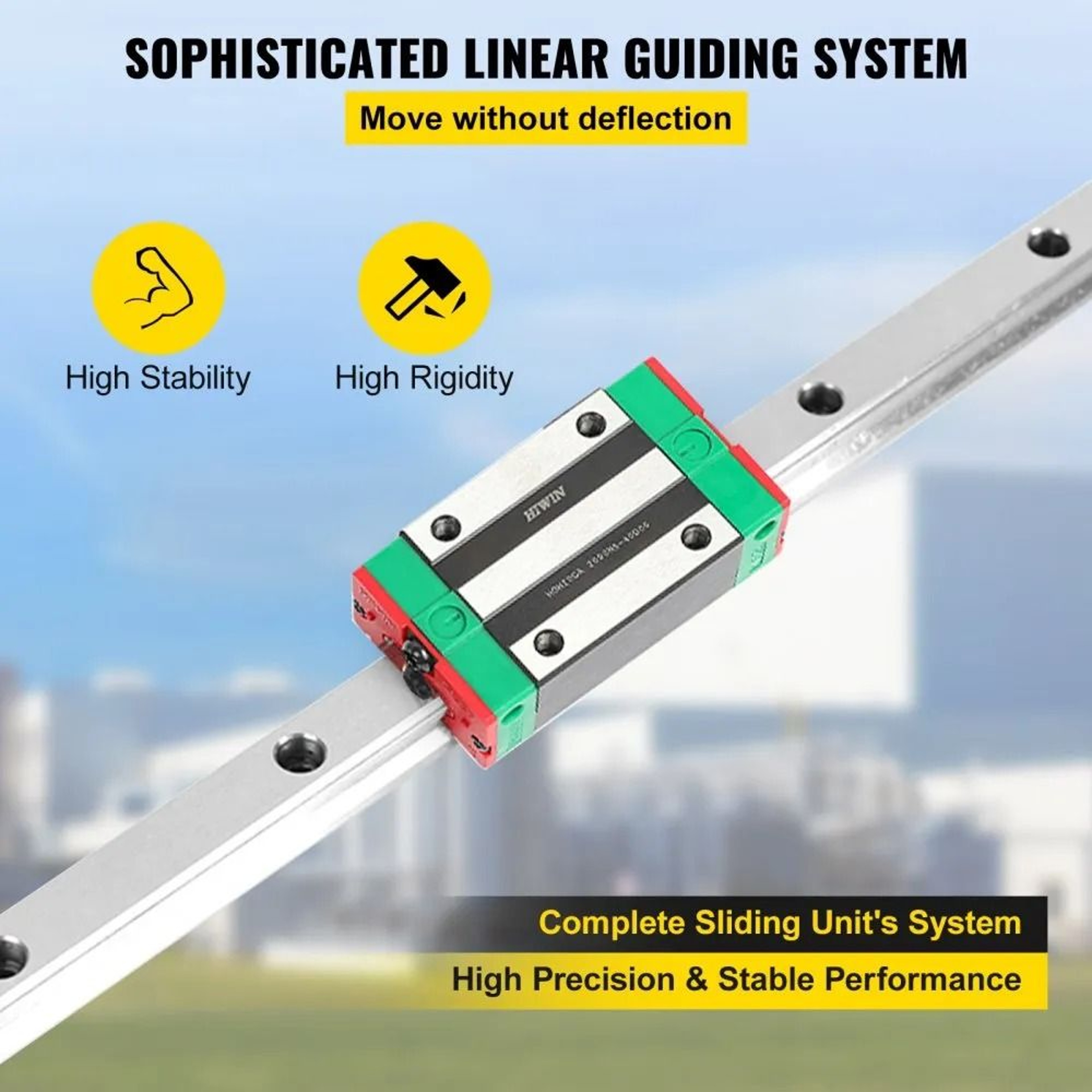 HSR15 1500mm Linear Guide Rail With 4 Bearing Blocks For CNC Precision Motion Systems 4