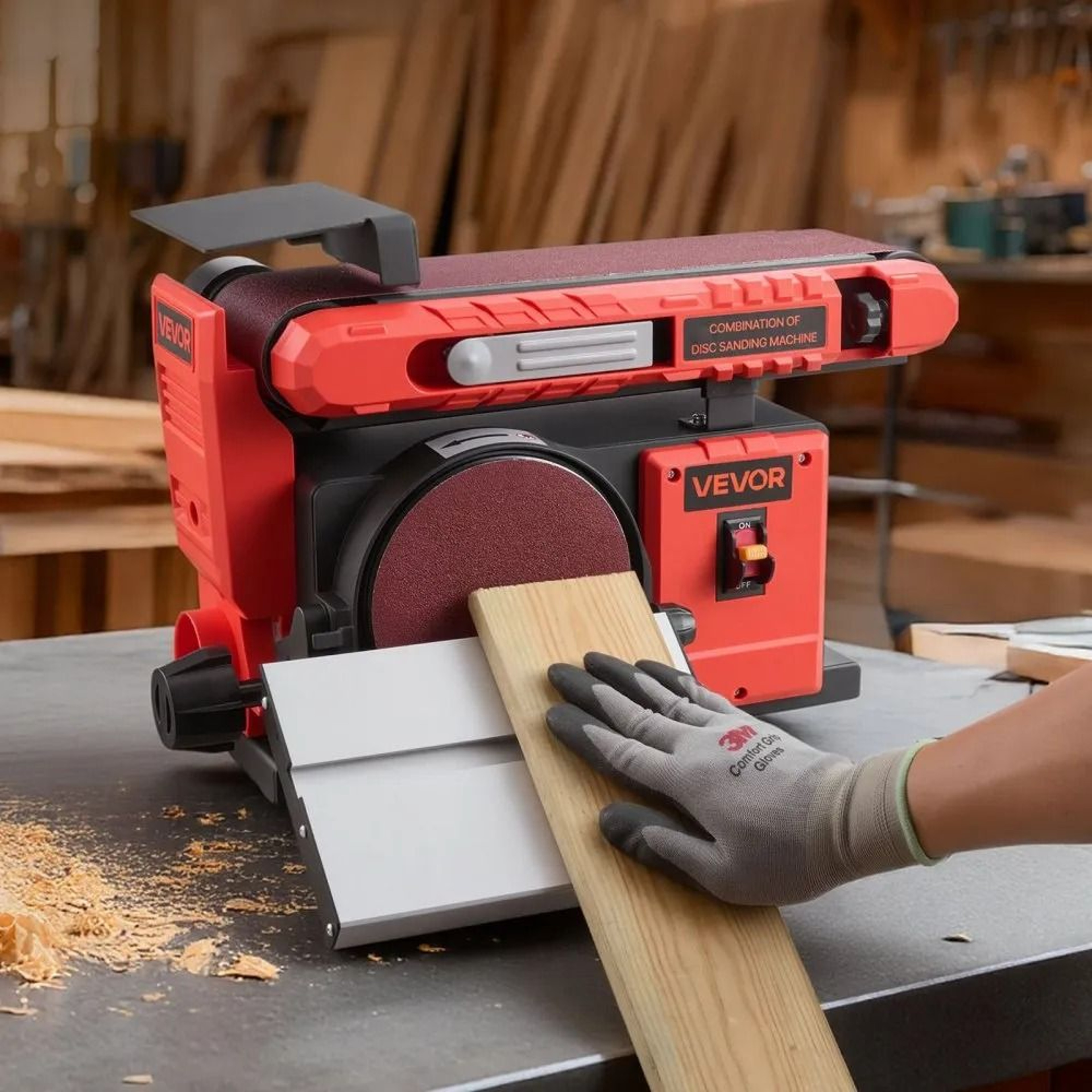 6 Inch Disc Sander And 4 X 36 Inch Belt Sander Combo For Woodworking DIY Projects 6