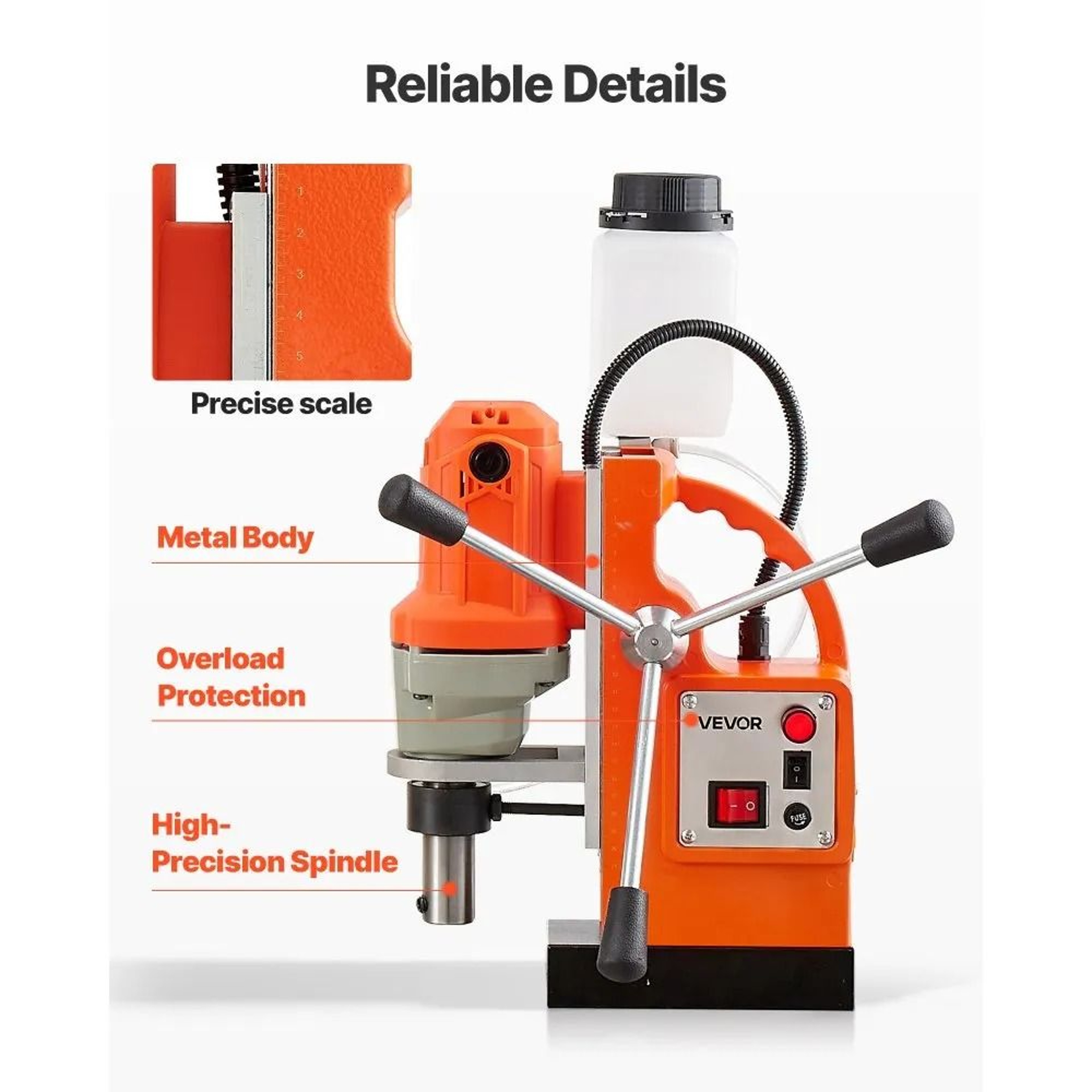 Magnetic Drill Press 1200W Heavy Duty Mag Drill Machine With 15 Inch Drilling Capacity 5