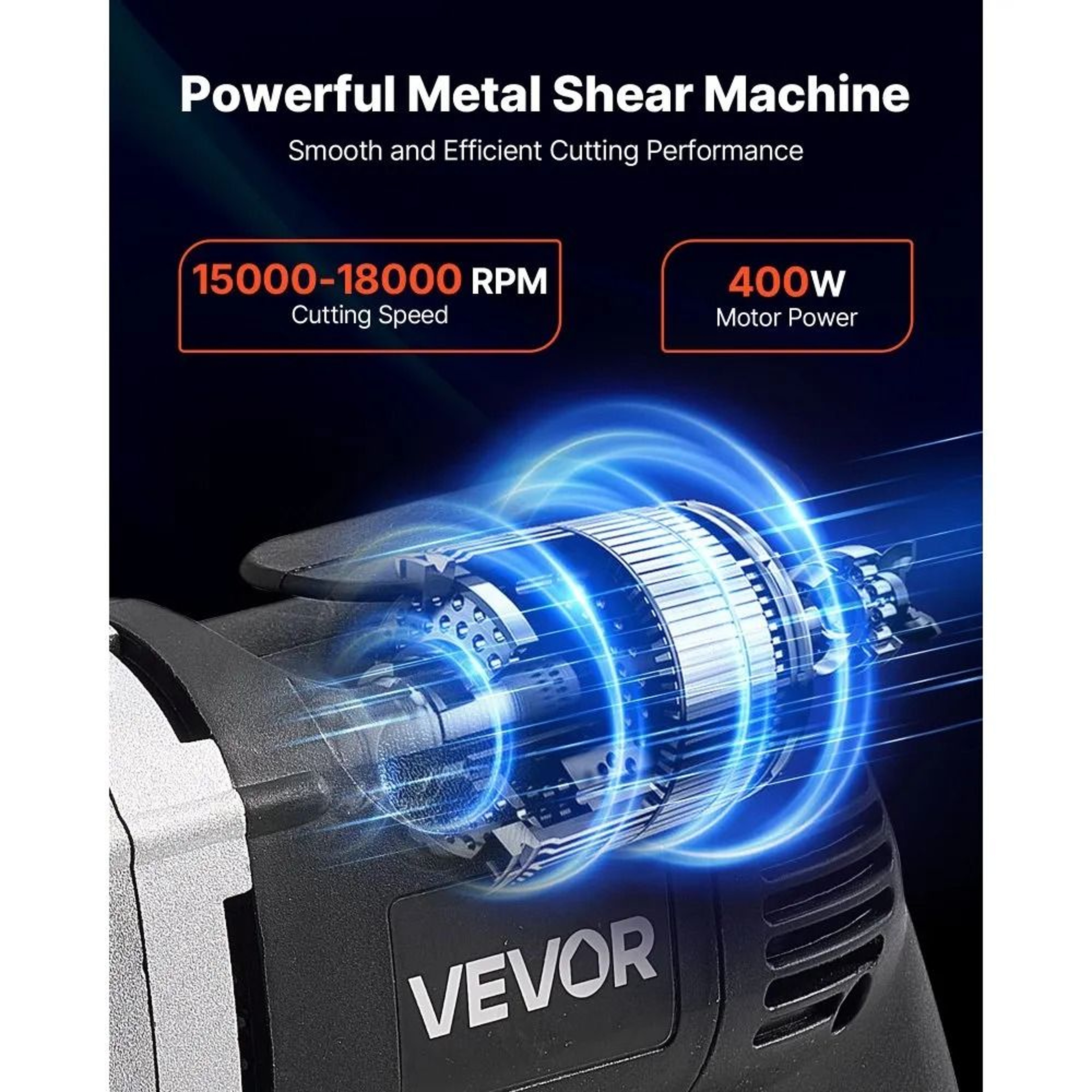 Electric Metal Shear 480W Corded Sheet Metal Cutter With Swivel Head And Variable Speed Control 1