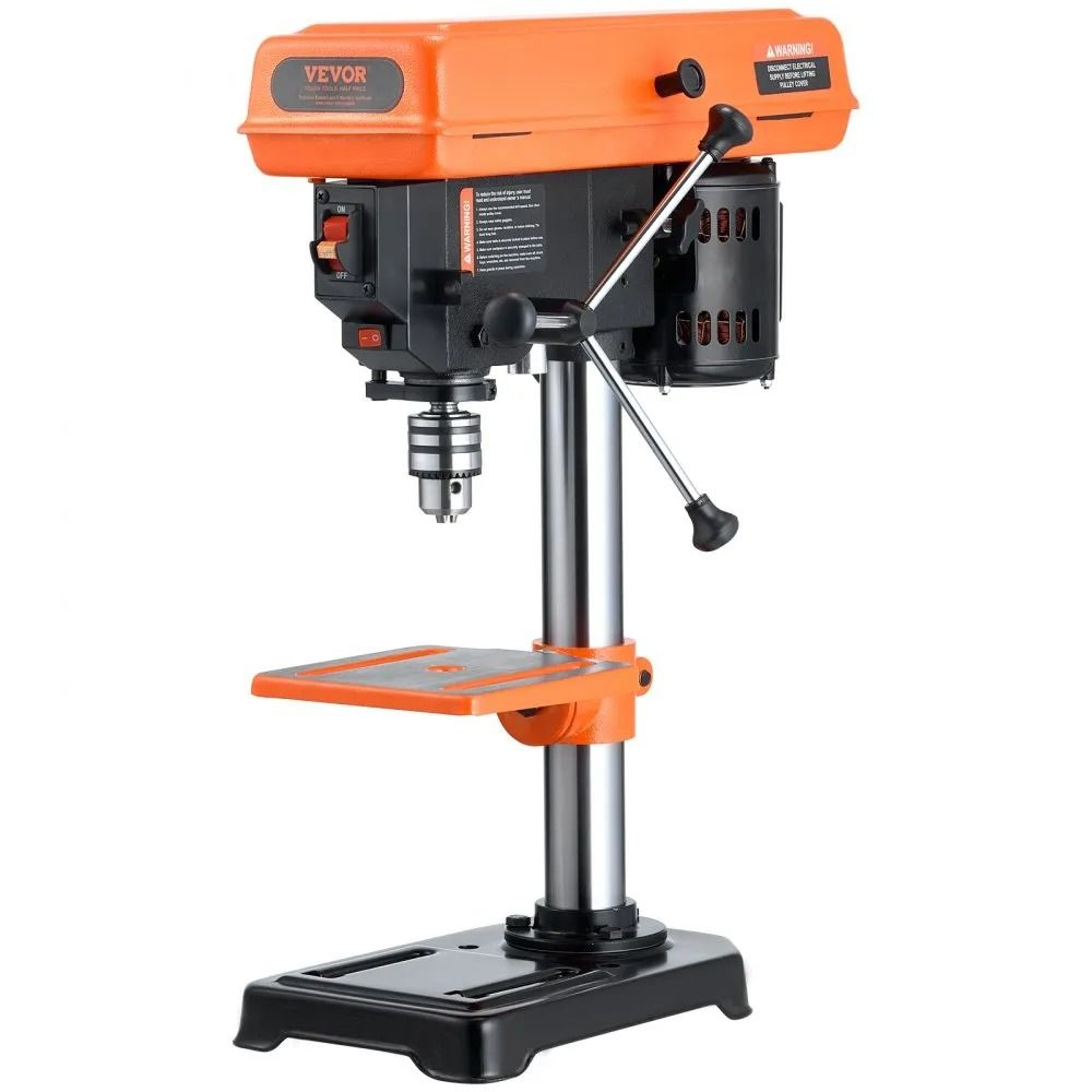 8 Inch Benchtop Drill Press With Adjustable Speed And LED Work Light 0