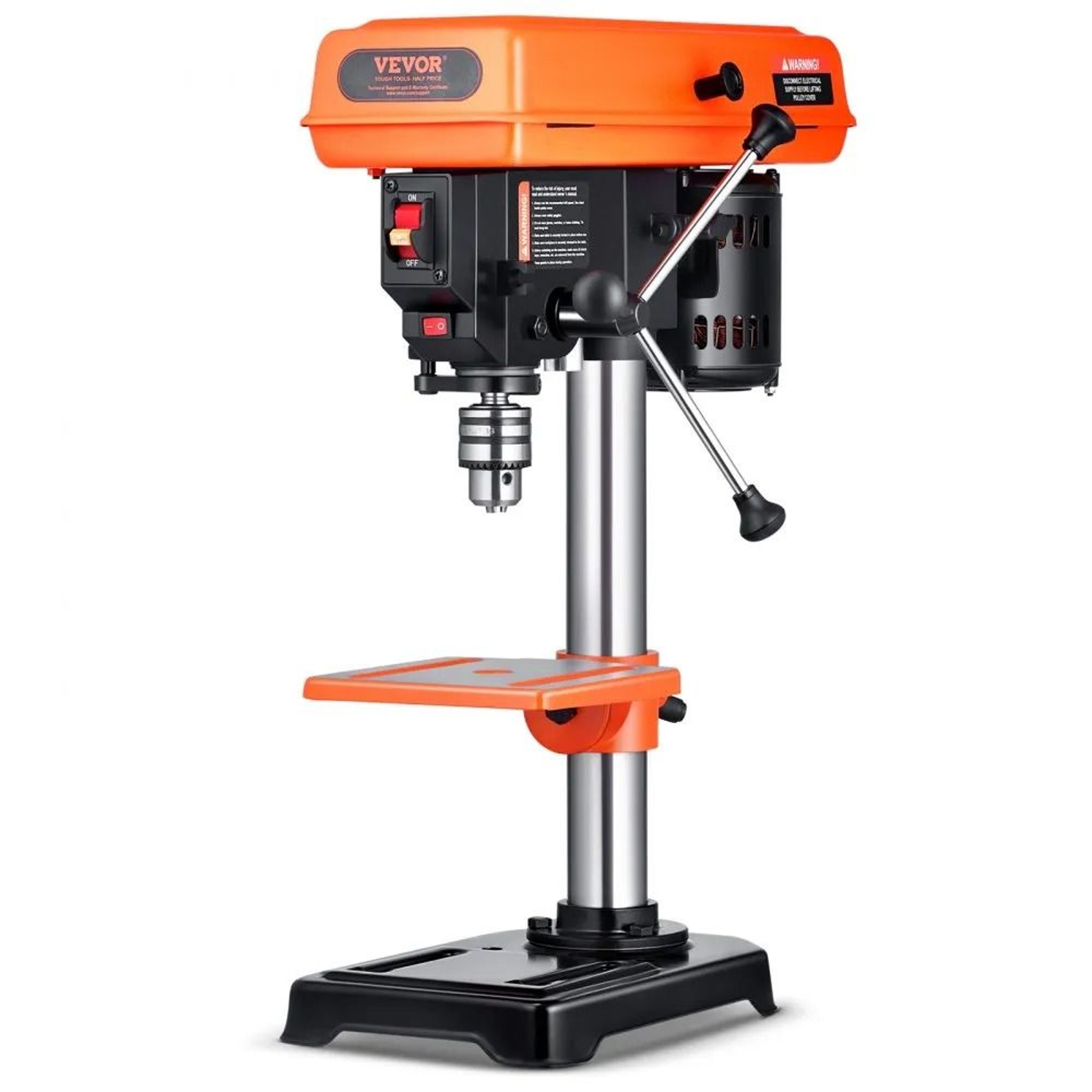 8 Inch Benchtop Drill Press With Adjustable Speed And LED Work Light 9