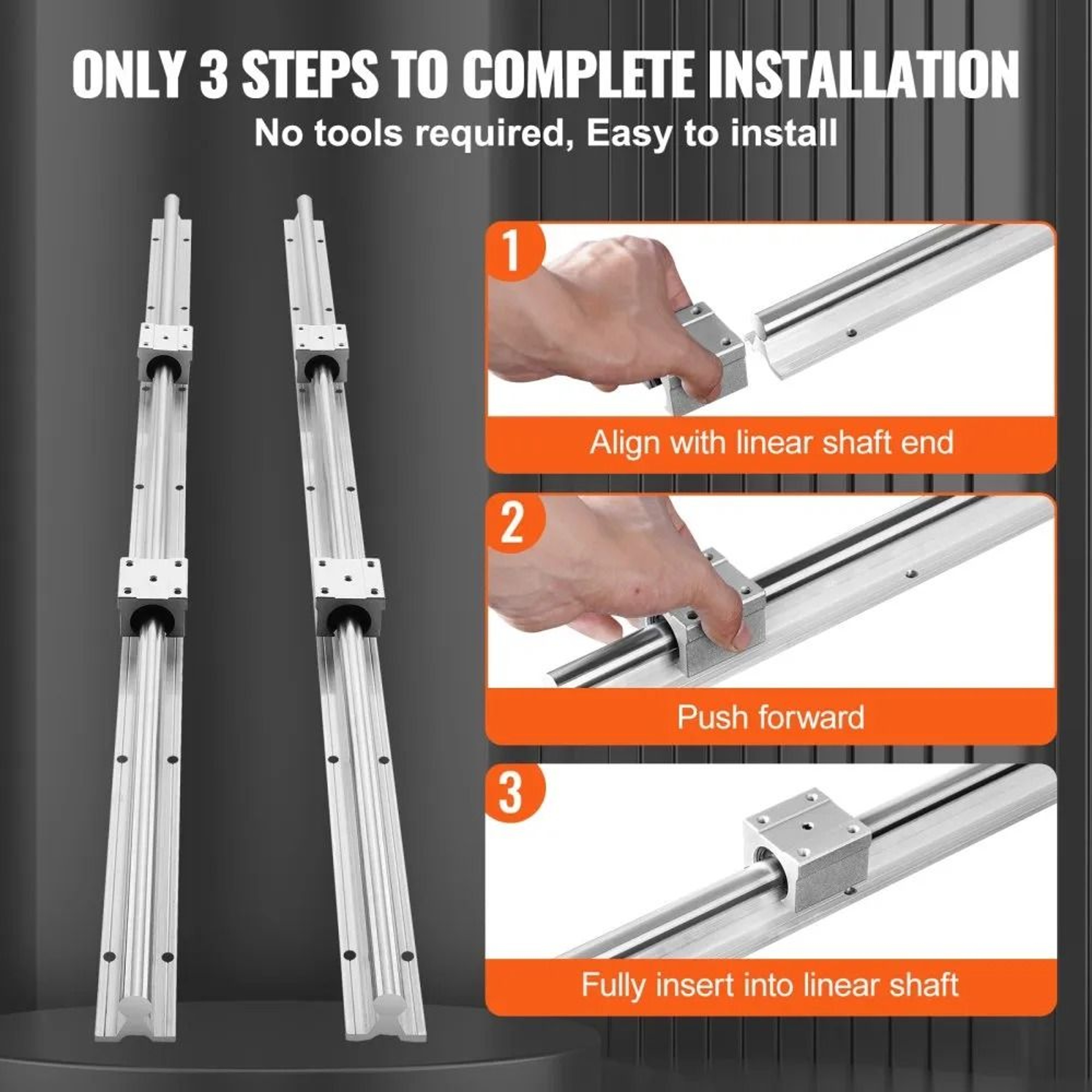 1200mm Linear Guide Rail Set With SBR20UU Bearings For CNC Machines And Automation Projects 4