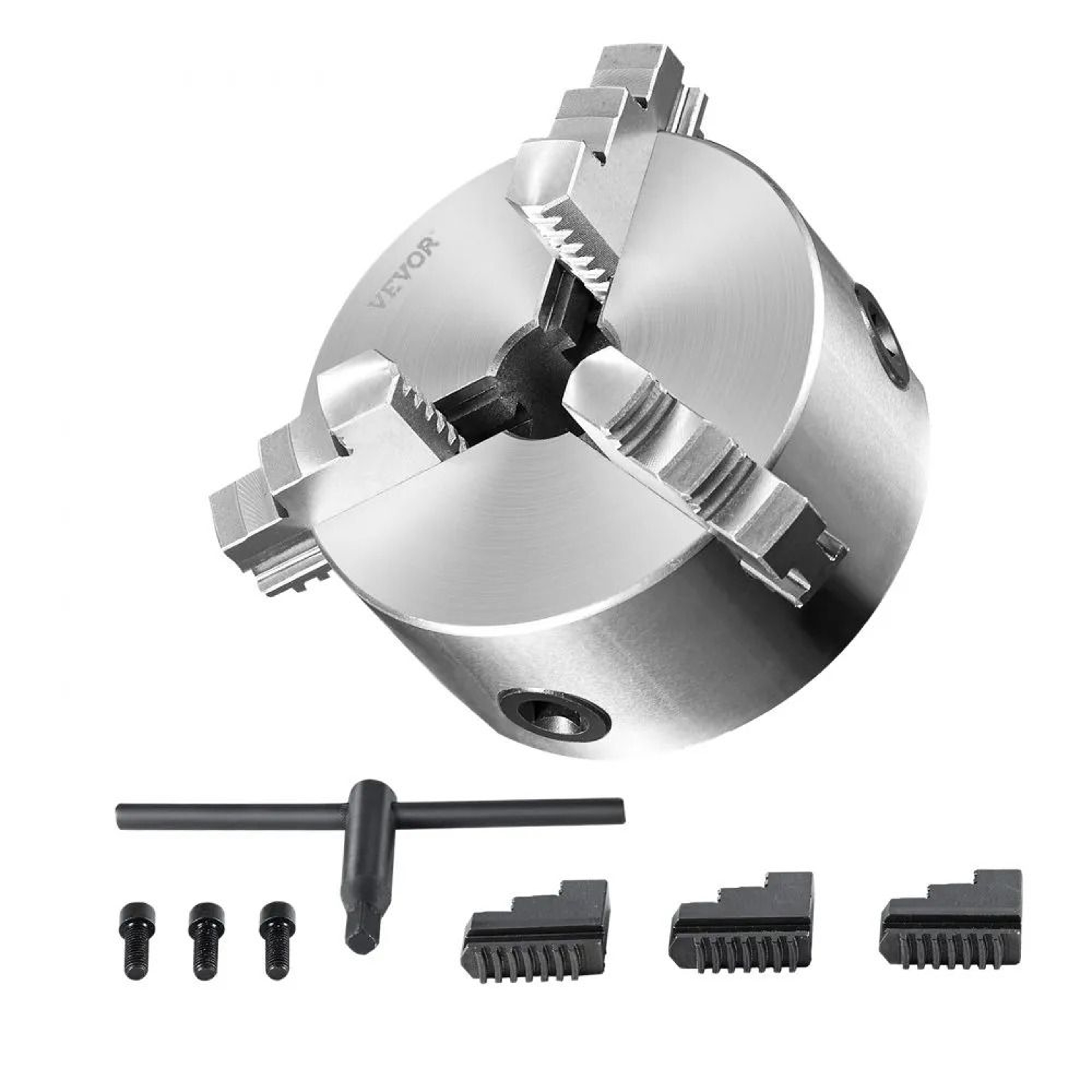 6 Inch Self Centering Lathe Chuck With Reversible Jaws For Precision Machining 0