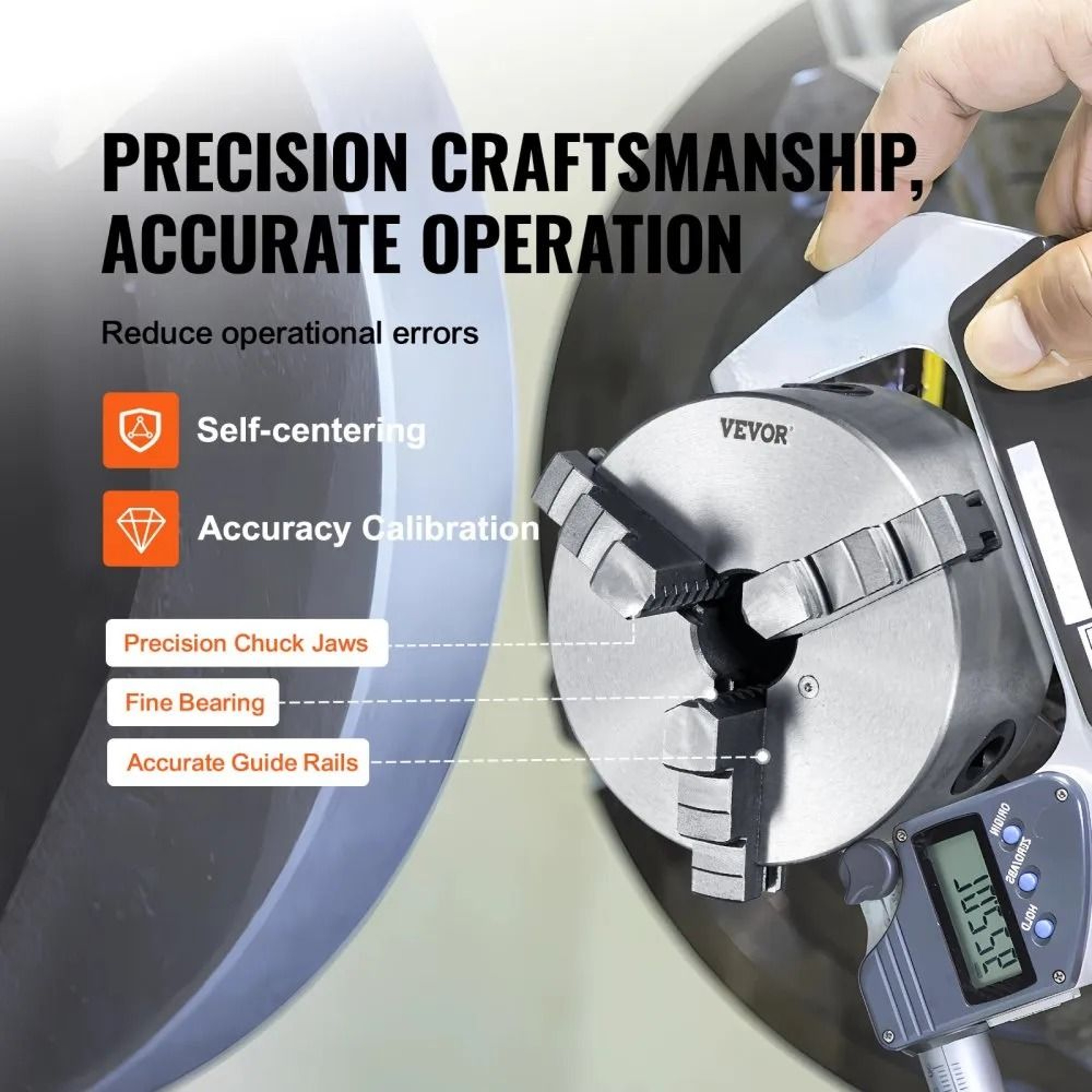6 Inch Self Centering Lathe Chuck With Reversible Jaws For Precision Machining 2