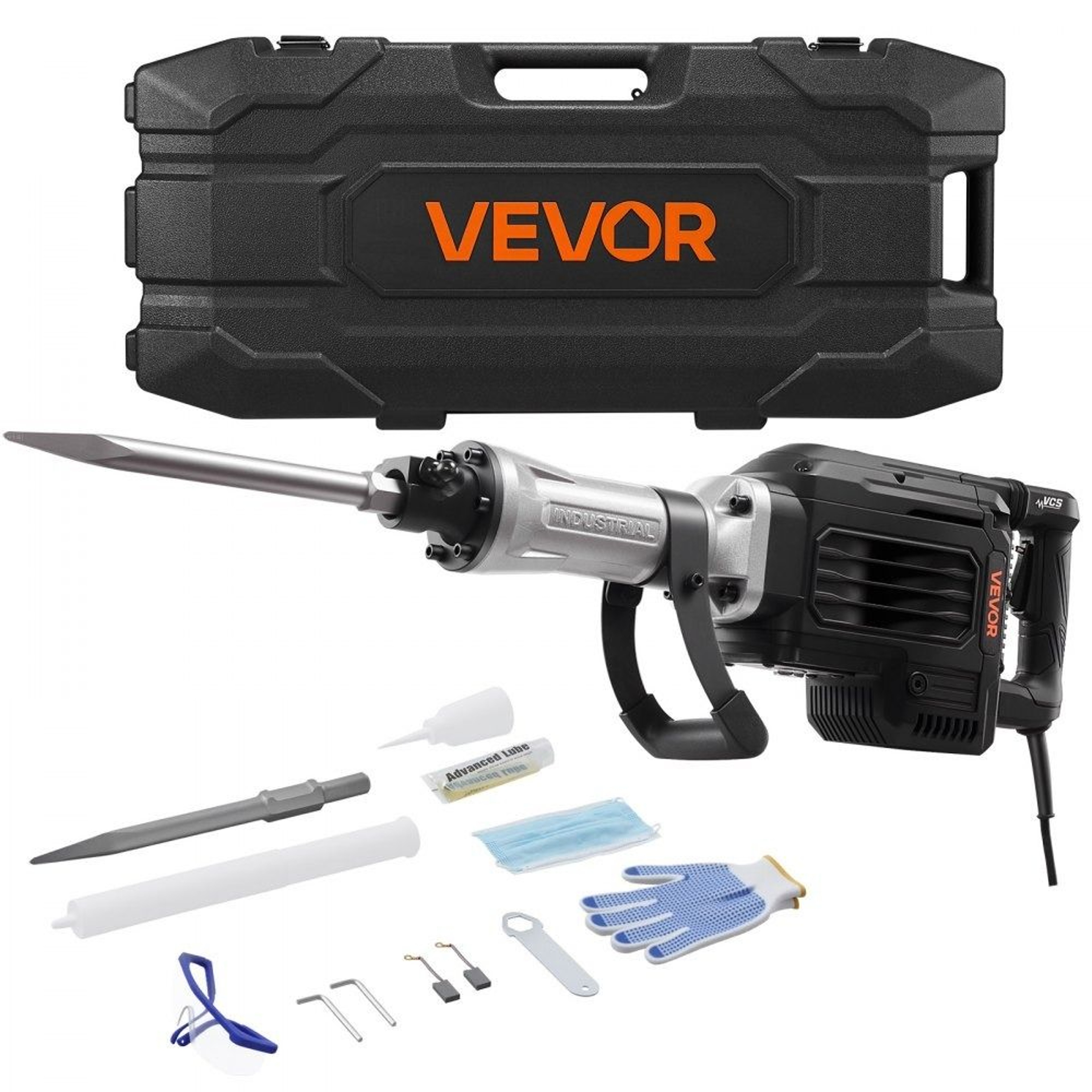 3000W Electric Demolition Jack Hammer Concrete Breaker With Chisel Kit 0