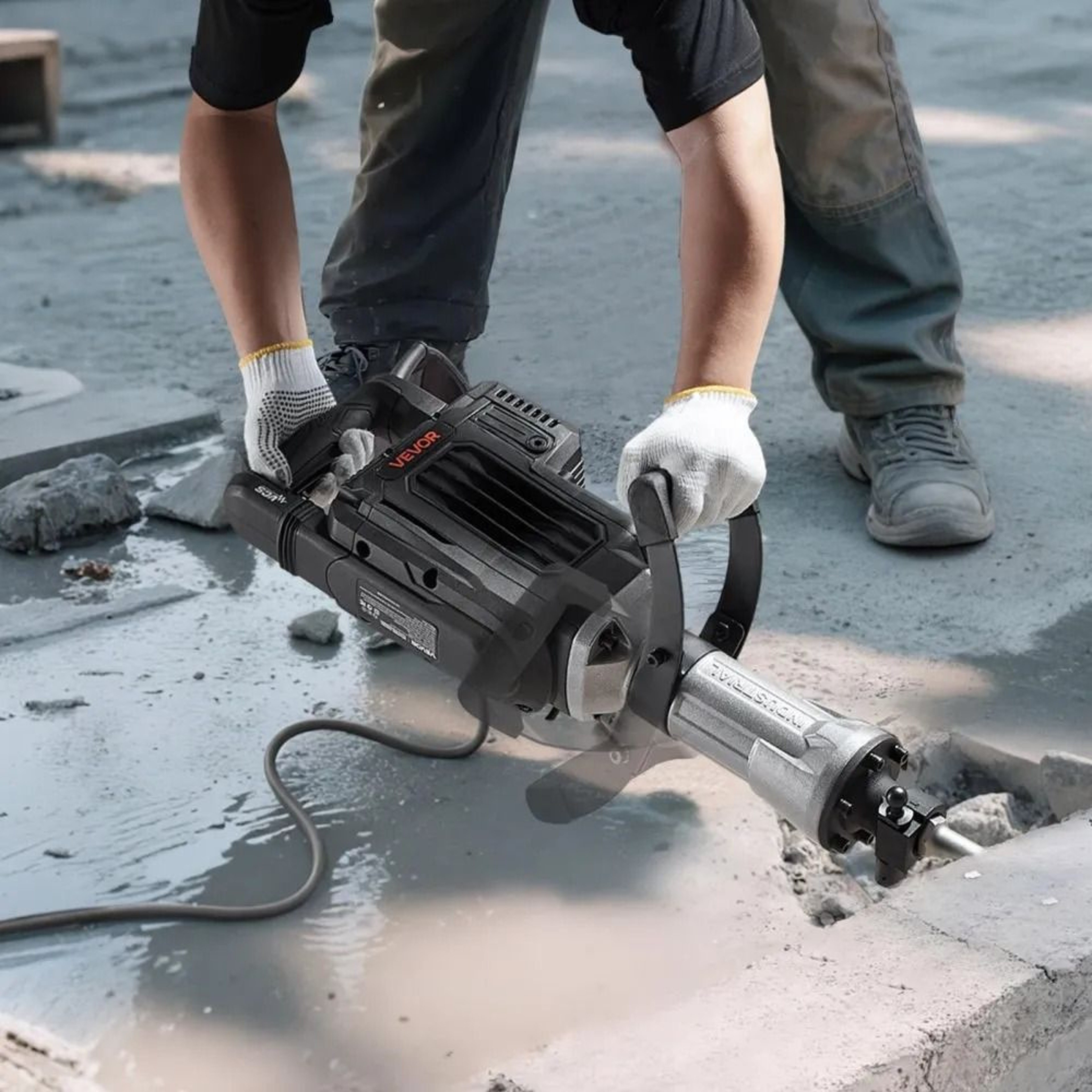 3000W Electric Demolition Jack Hammer Concrete Breaker With Chisel Kit 6