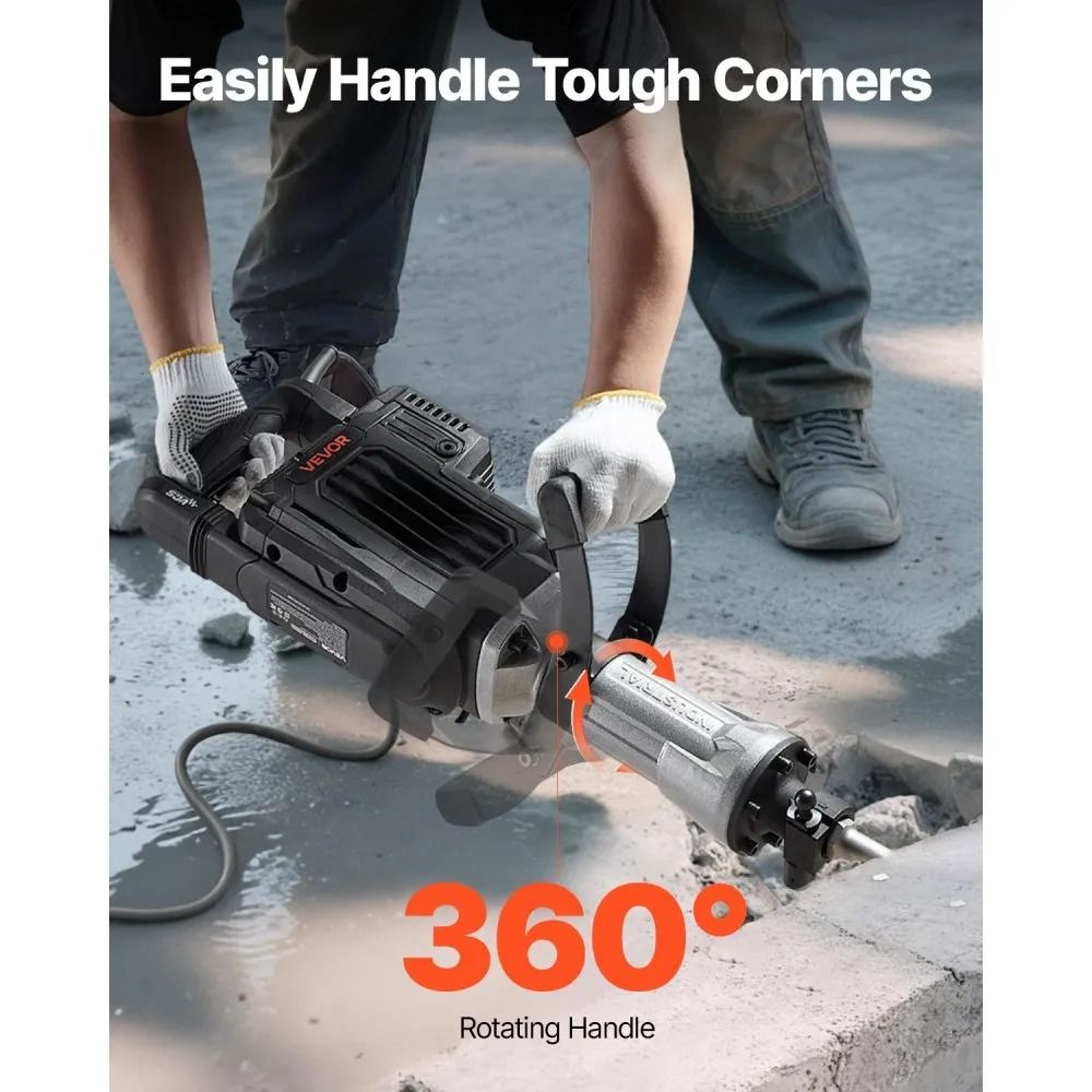 3000W Electric Demolition Jack Hammer Concrete Breaker With Chisel Kit 1