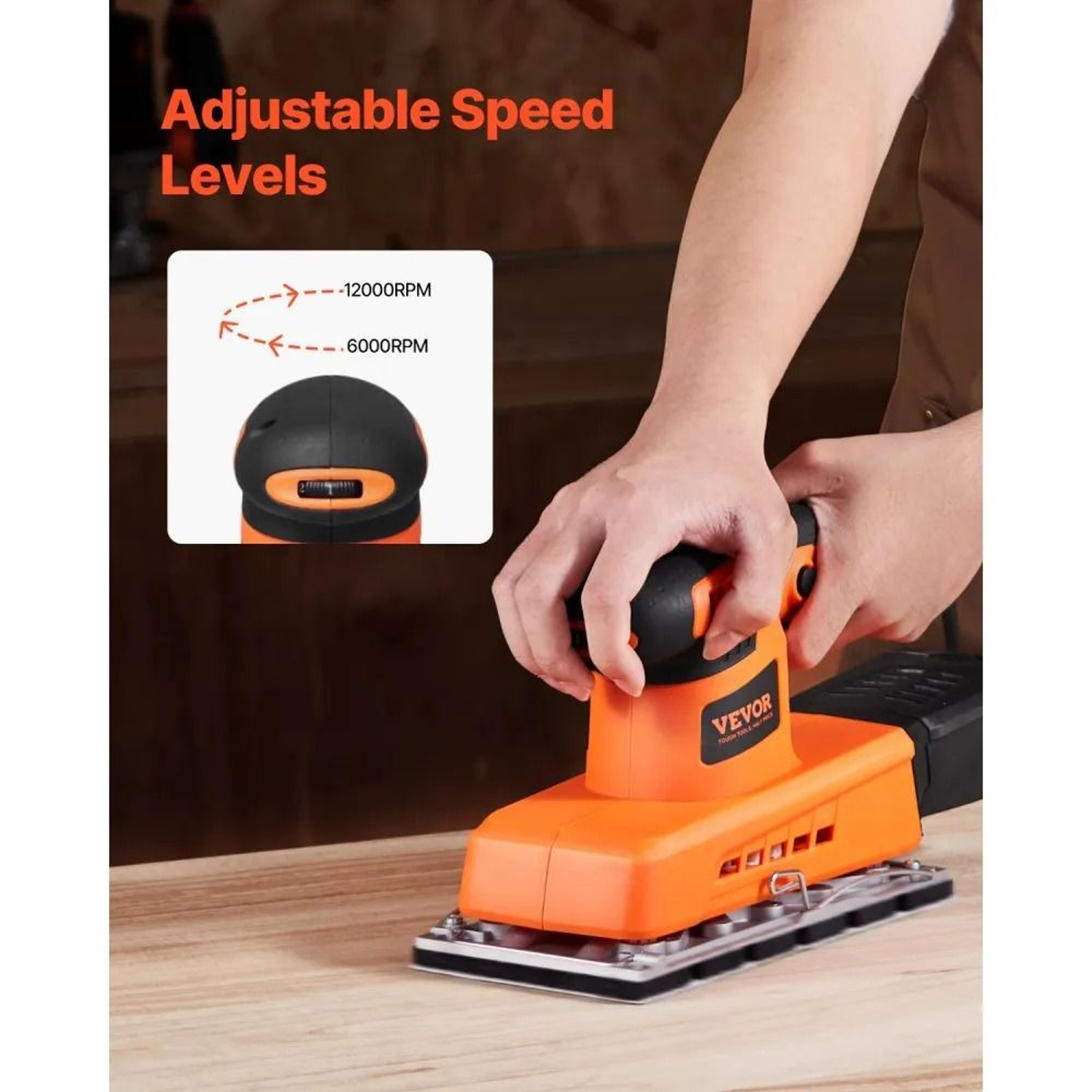 12 Sheet Sander 25A Electric Finishing Sander For Woodworking 5