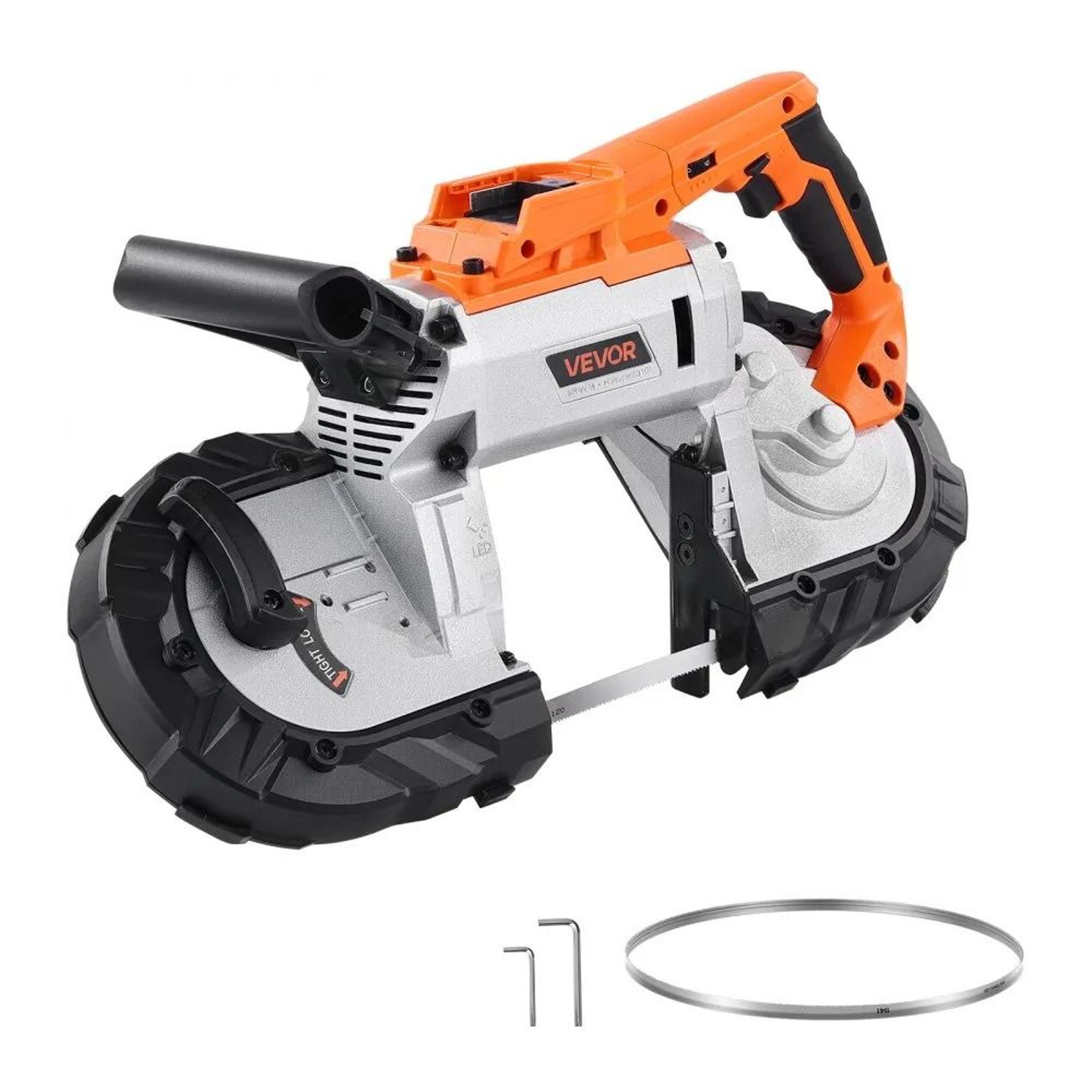 20V Cordless Portable Band Saw 5 Inch Deep Cut Brushless Metal Cutting Tool 9