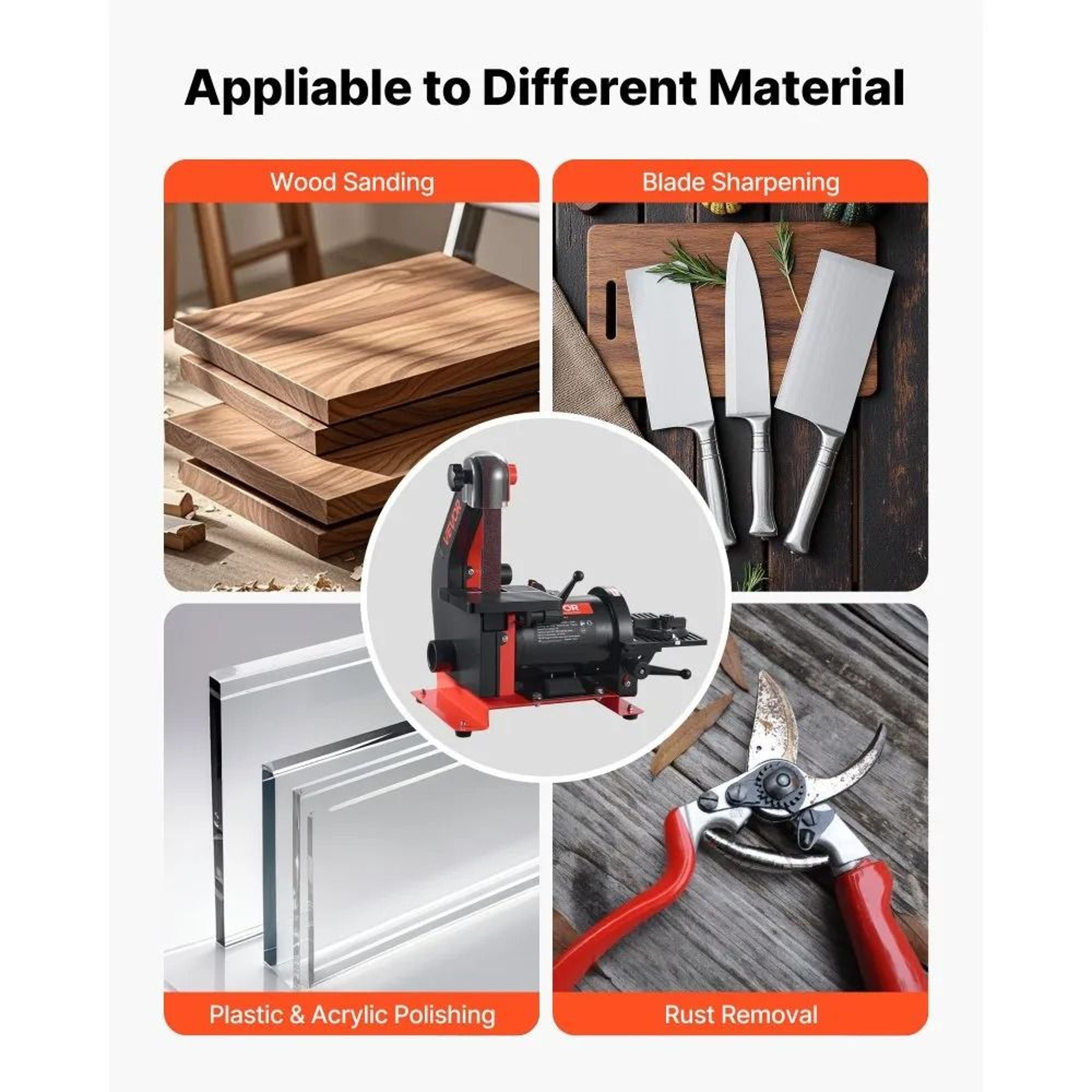 5 Inch Disc Sander And 1 X 30 Inch Belt Sander 250W Benchtop Sanding Machine 3