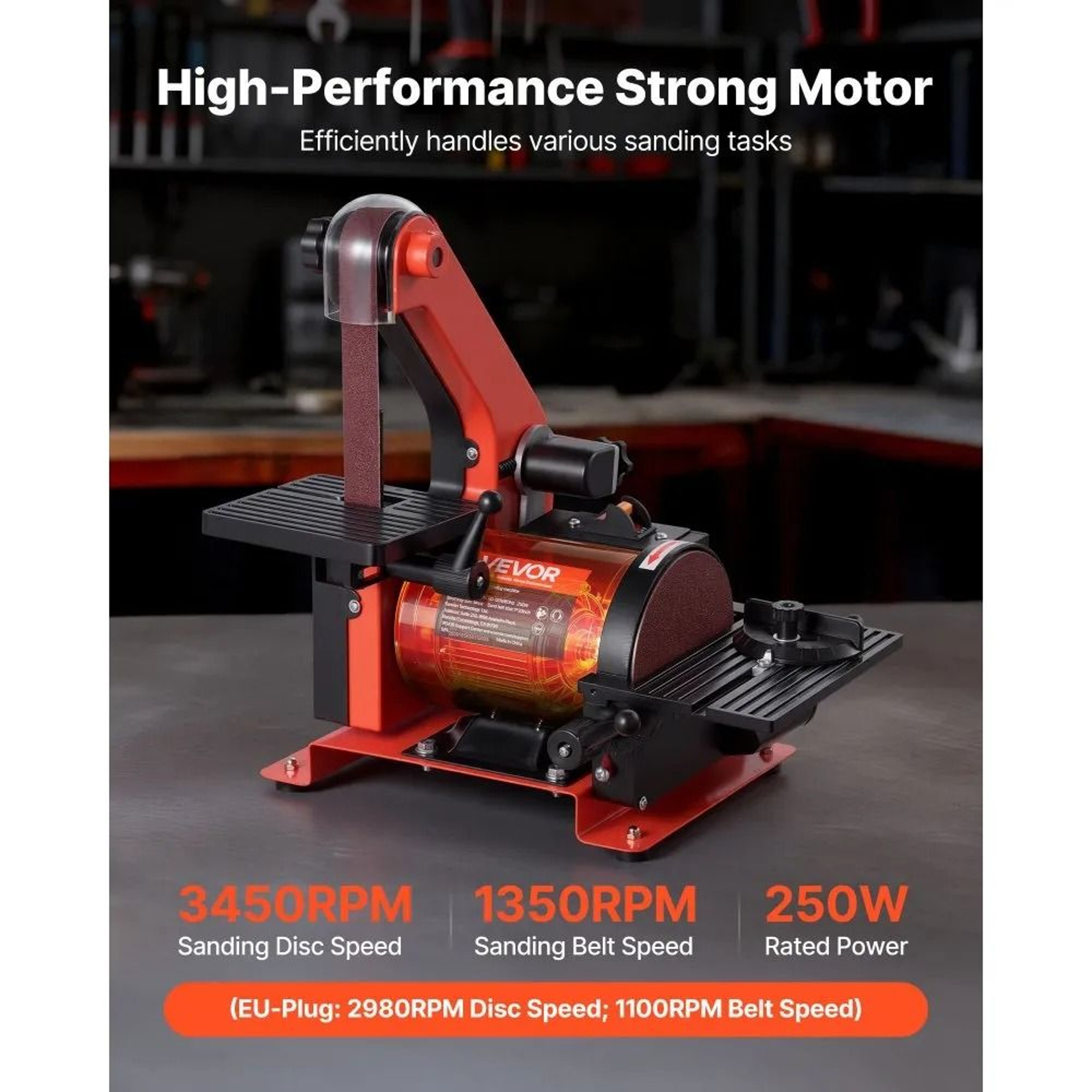 5 Inch Disc Sander And 1 X 30 Inch Belt Sander 250W Benchtop Sanding Machine 1