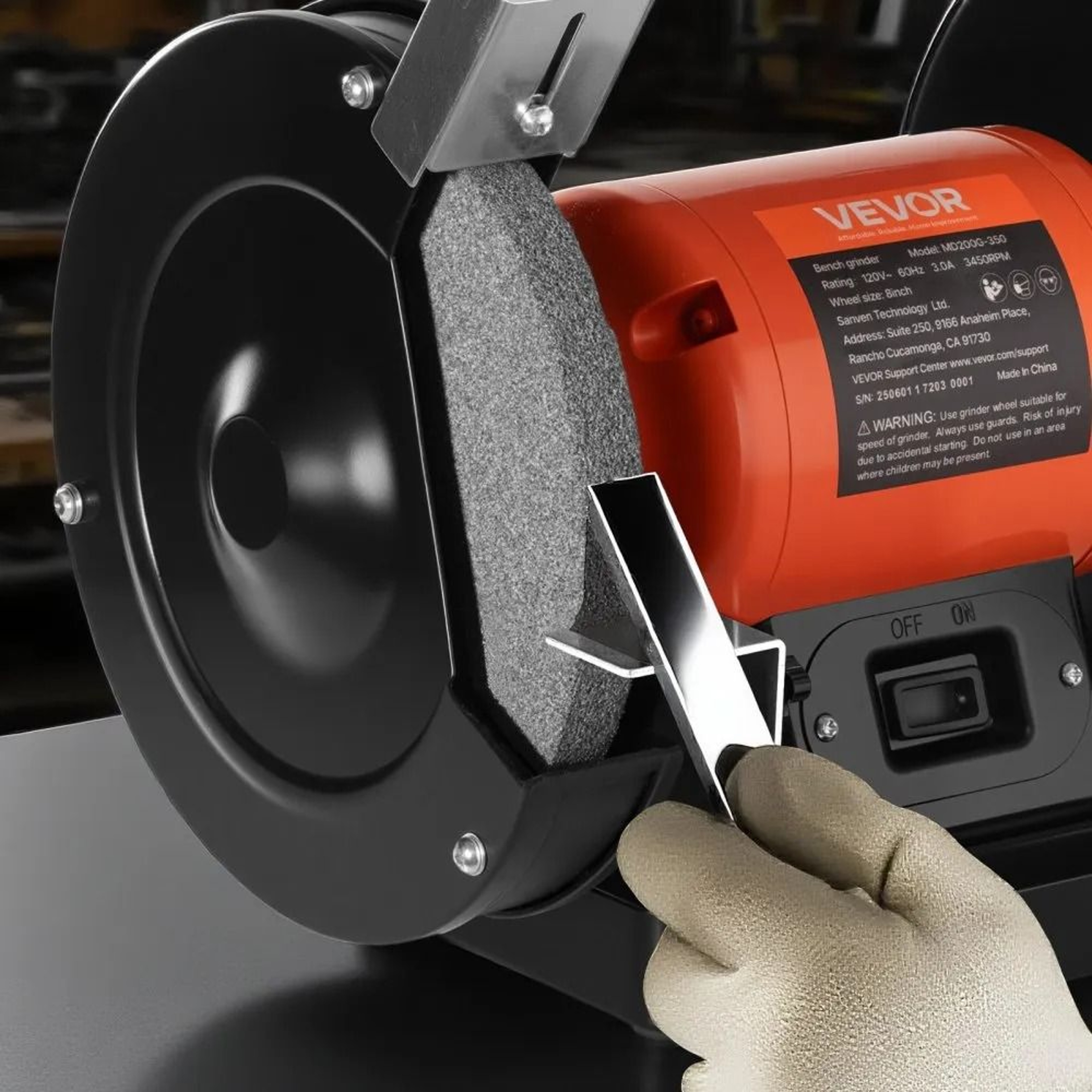 8 Inch Bench Grinder With 350W Motor And Dual Grinding Wheels 5