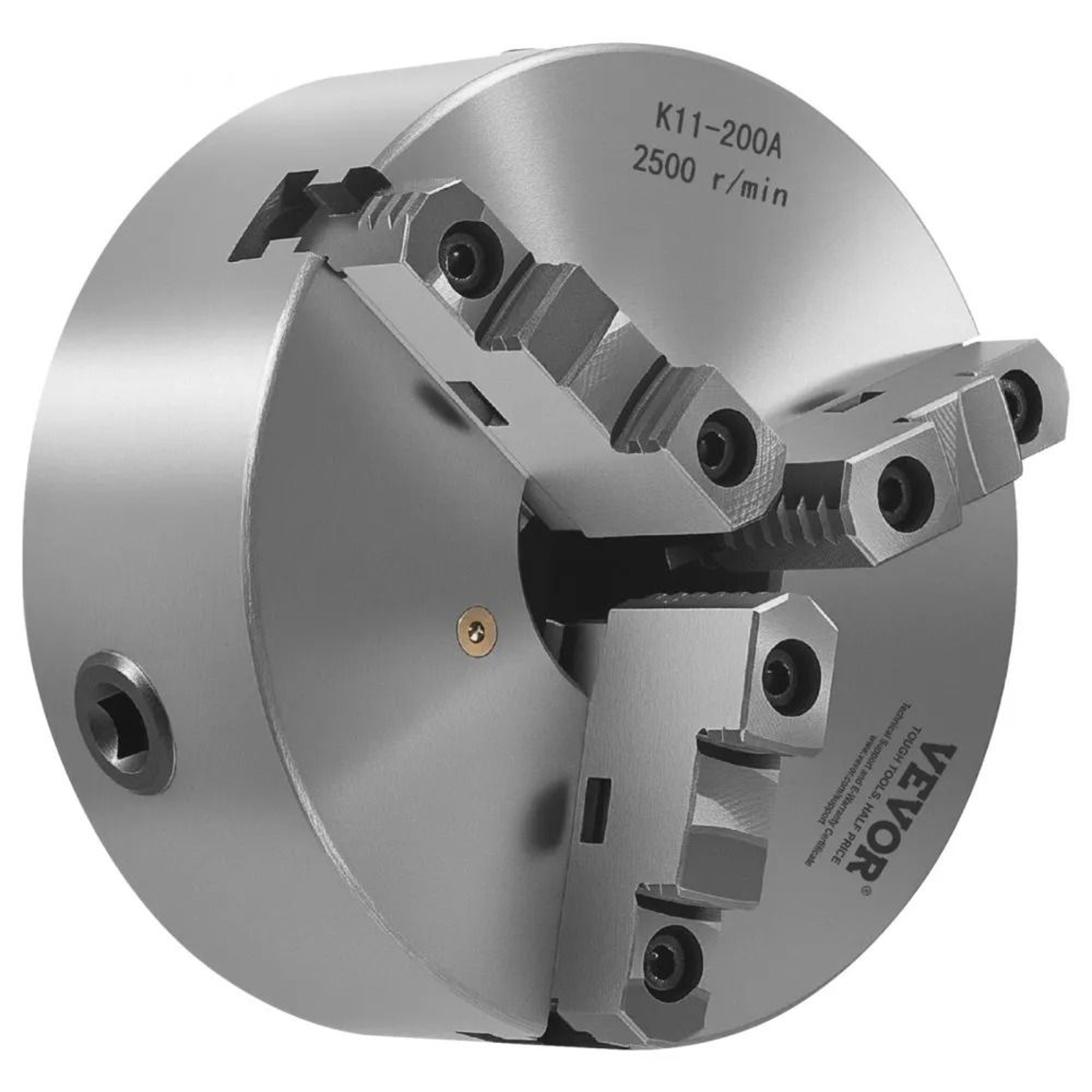 8 Inch 3 Jaw Self Centering Lathe Chuck With Threaded Backing Plate 8
