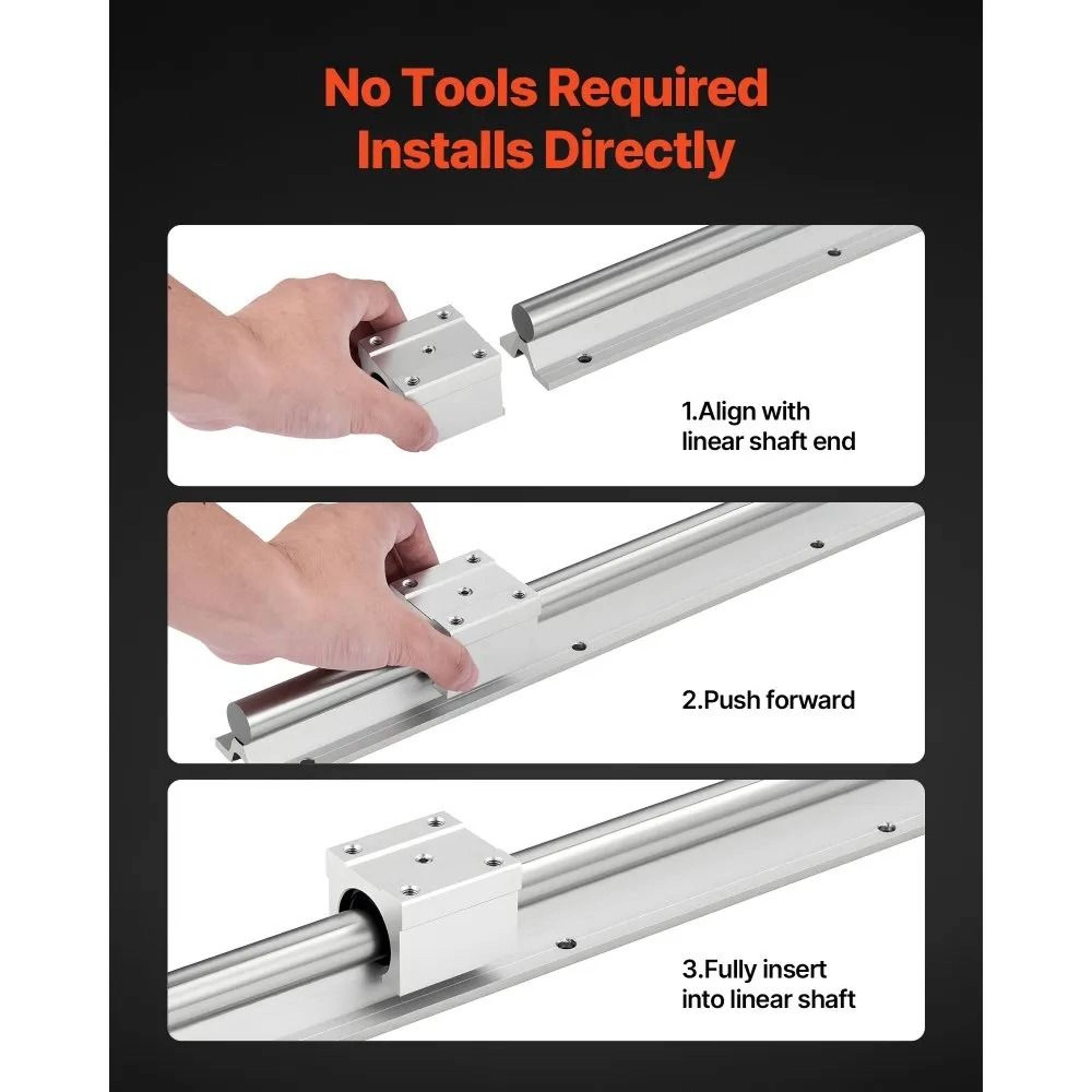 SBR25 Linear Rail Kit With 4724 Inch Rails And 4 Smooth Bearing Blocks 3