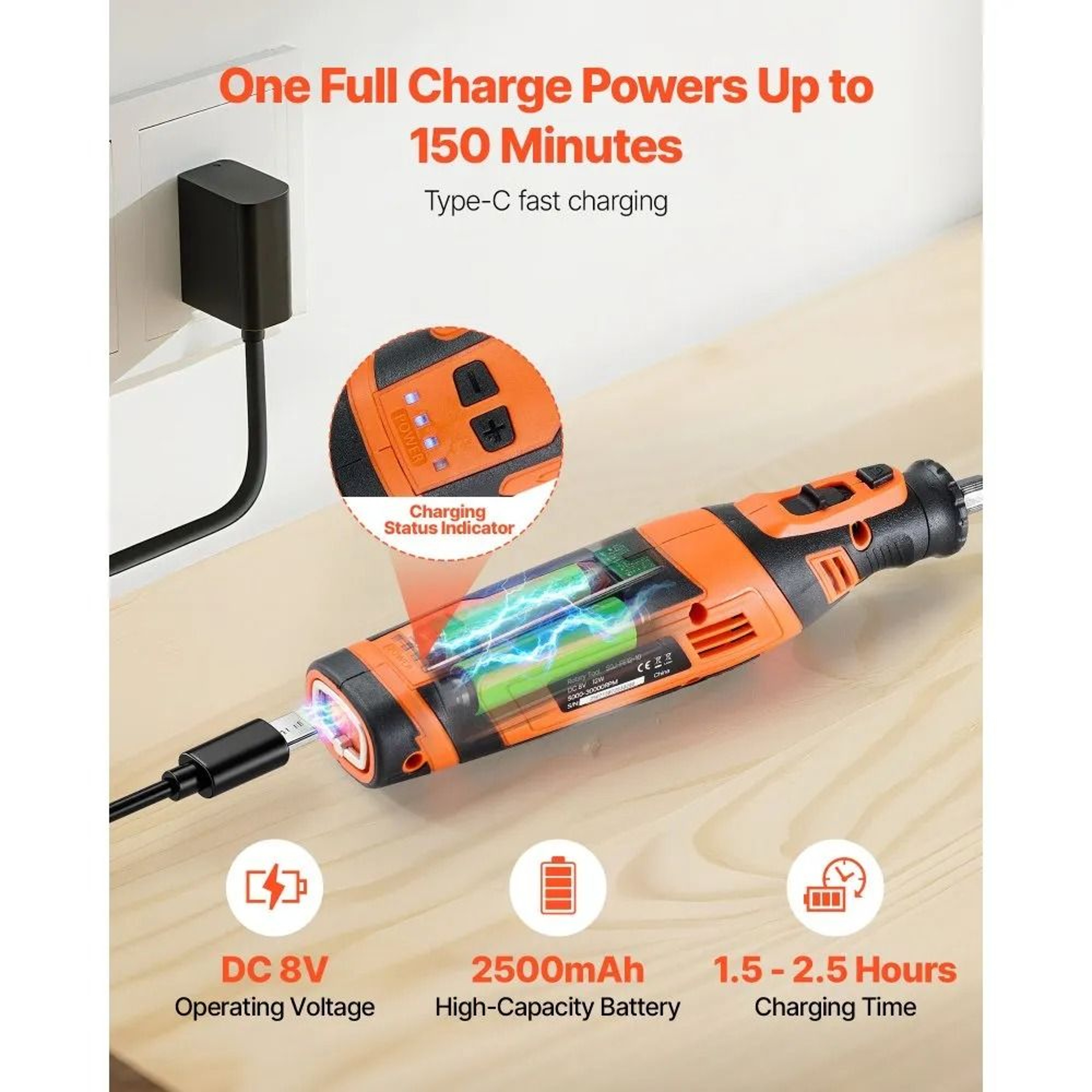 Cordless Rotary Tool Kit 136 Piece Mini Power Tool For DIY Craft Engraving And Polishing 1