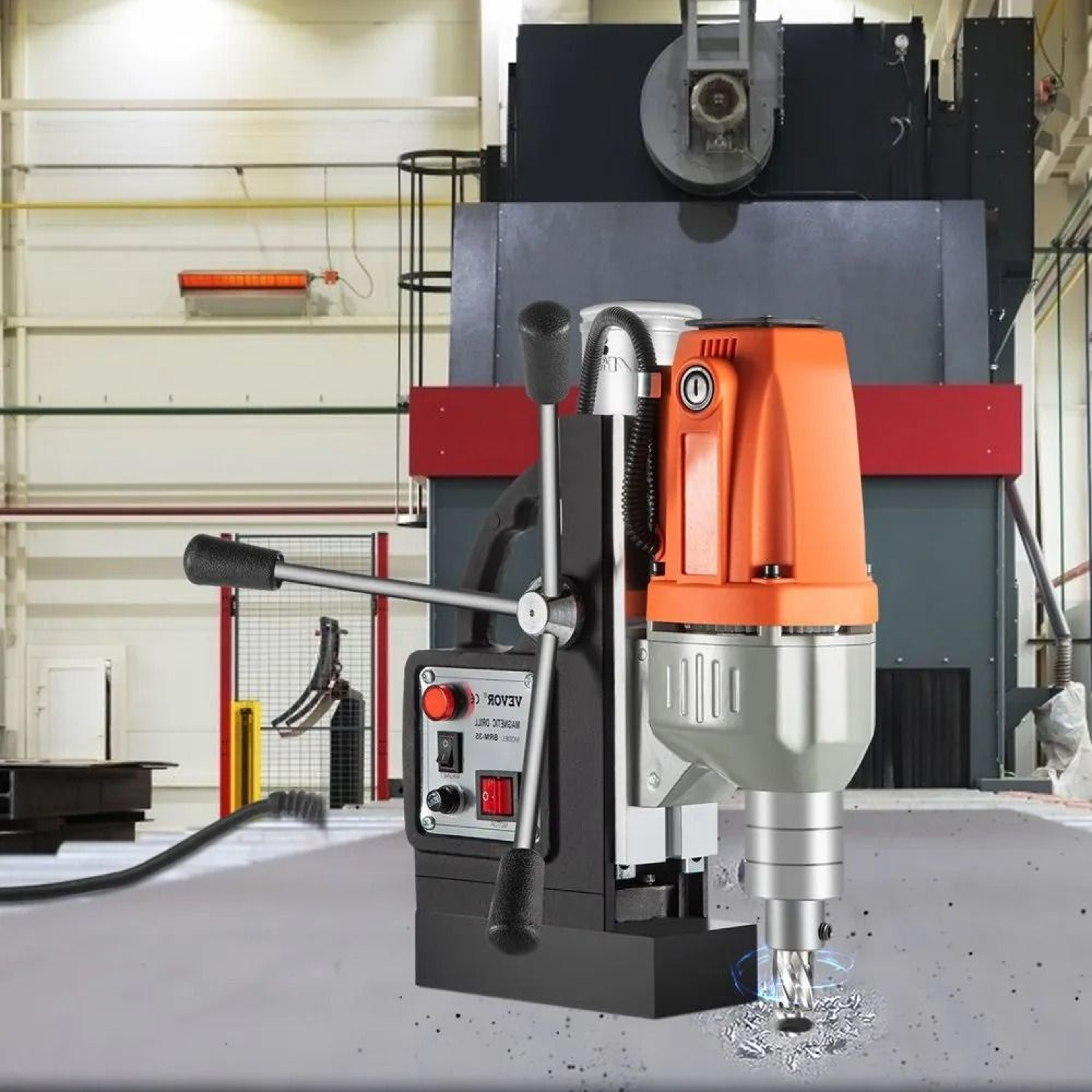 980W Magnetic Drill Press 35mm Core Drilling Machine For Metal Work 6