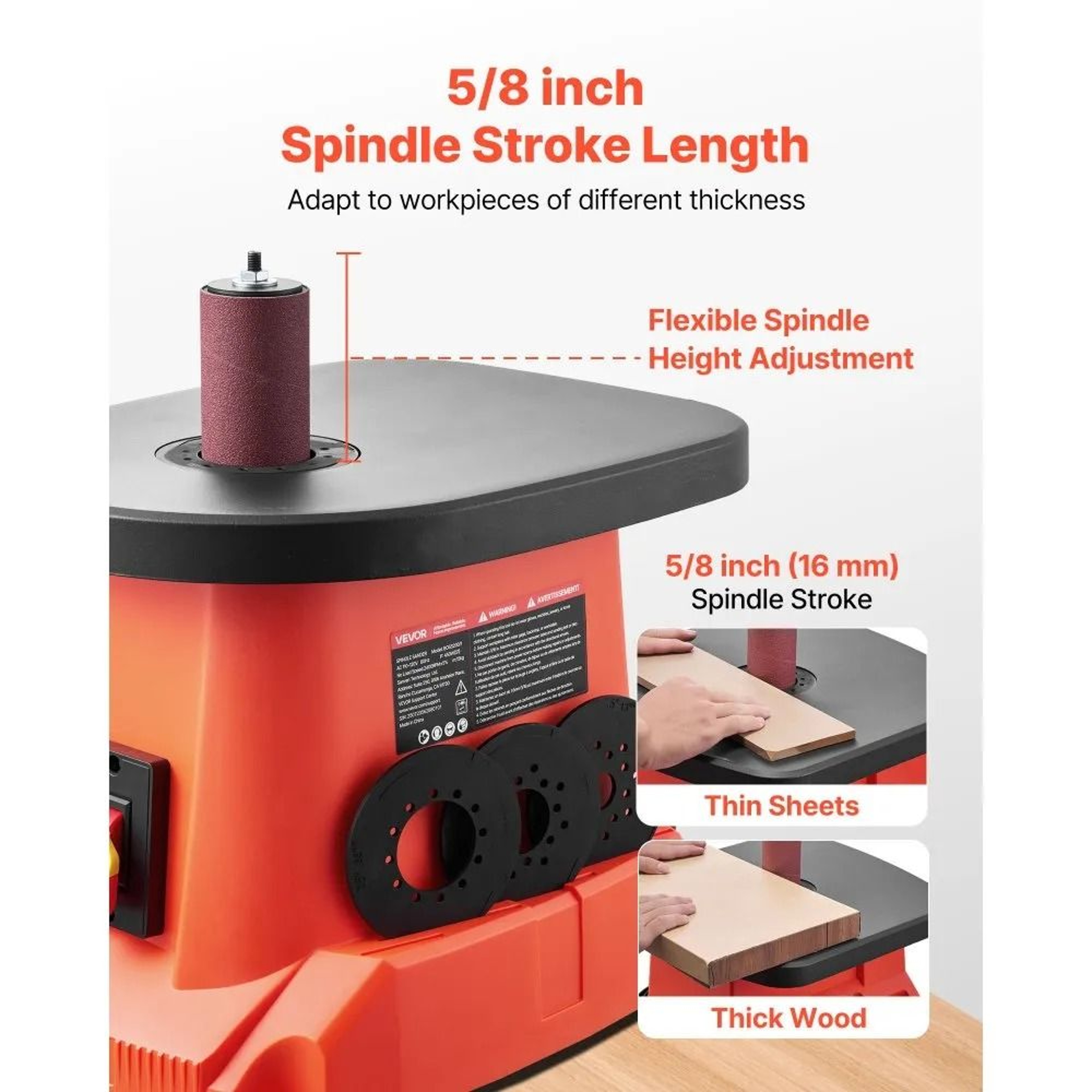 PrecisionPro Oscillating Spindle Sander For Curves And Woodworking 4