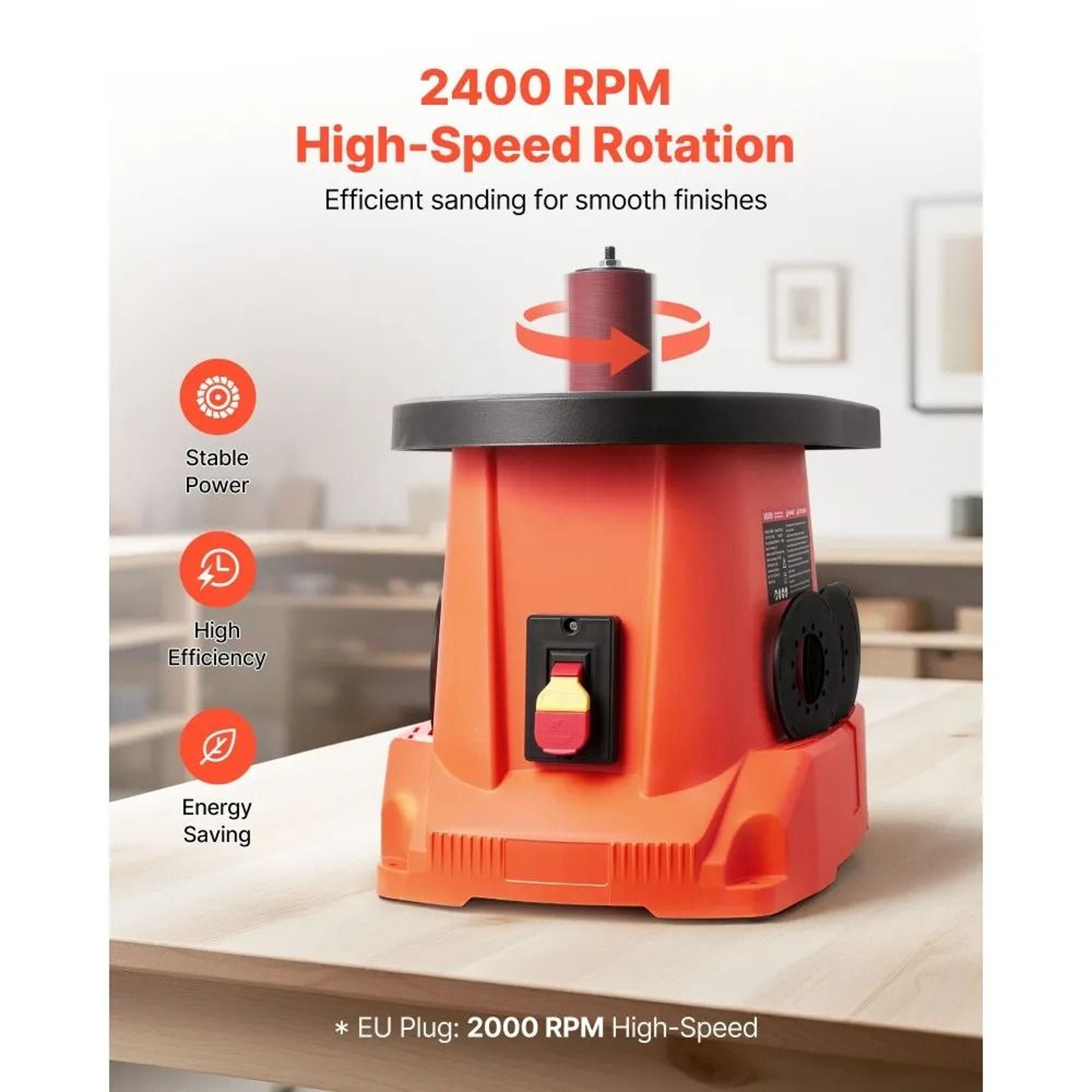 PrecisionPro Oscillating Spindle Sander For Curves And Woodworking 2