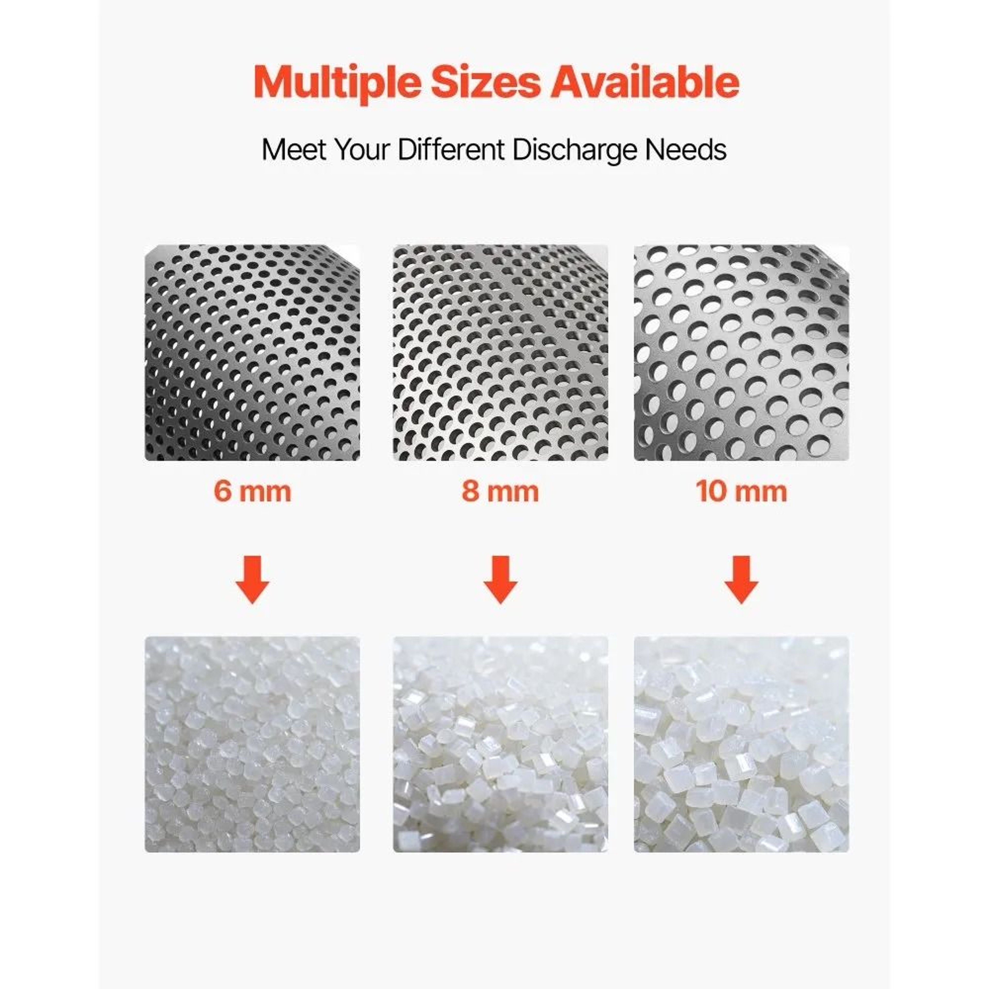 Plastic Shredder Screen Mesh 10mm Steel Replacement Filter For Model 300 Grinder 6