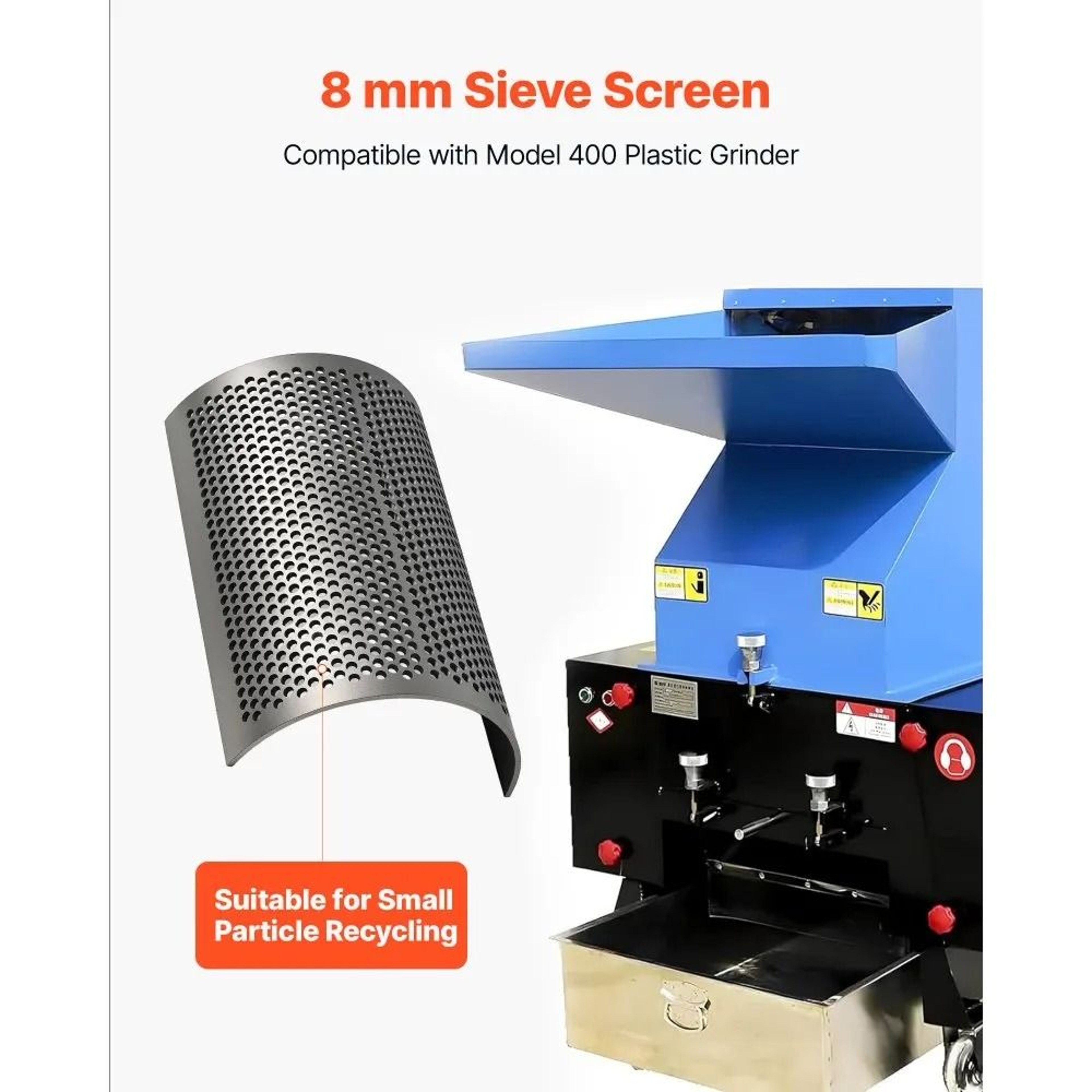 8 Mm Plastic Shredder Screen Mesh For Model 400 Grinder 1