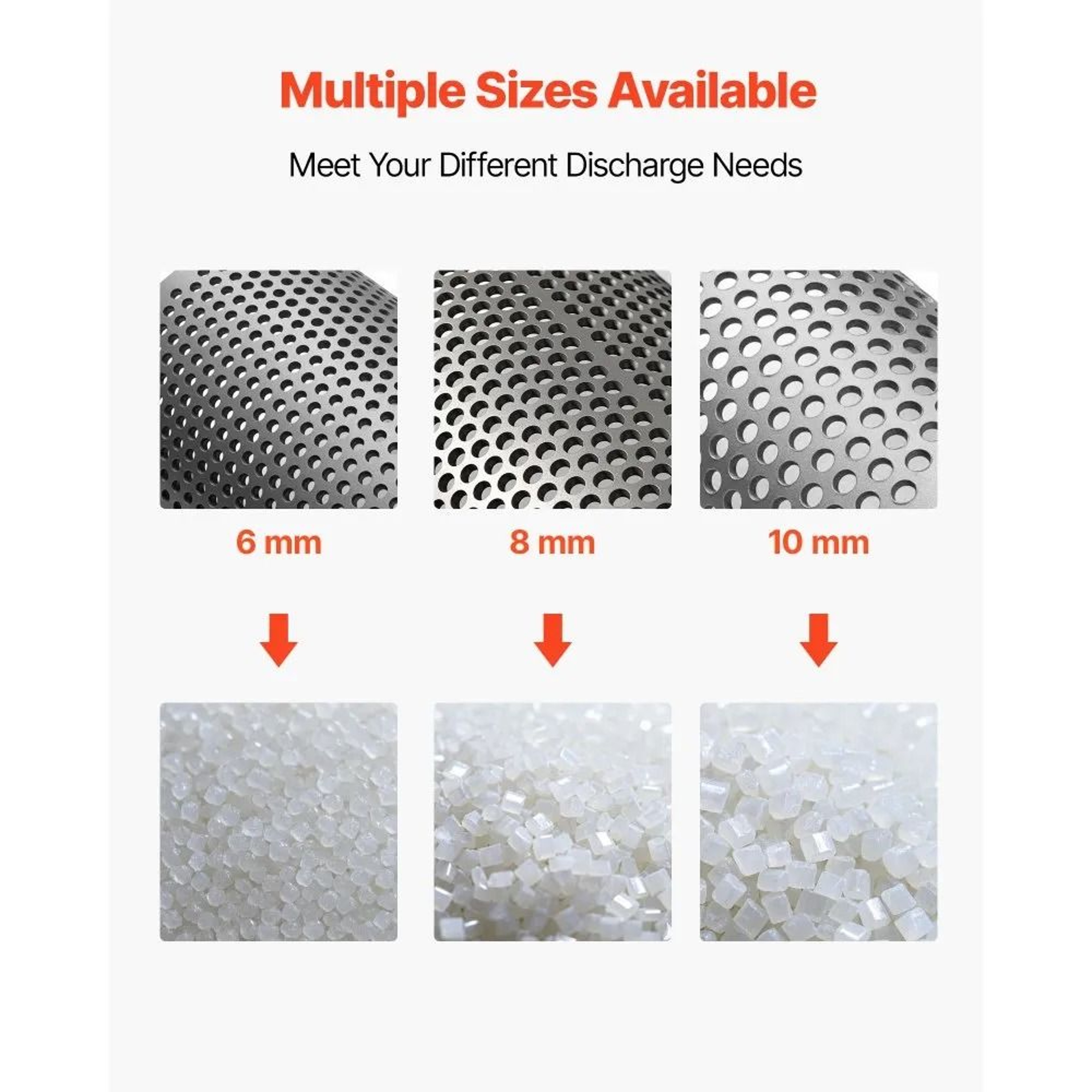 8 Mm Plastic Shredder Screen Mesh For Model 400 Grinder 6