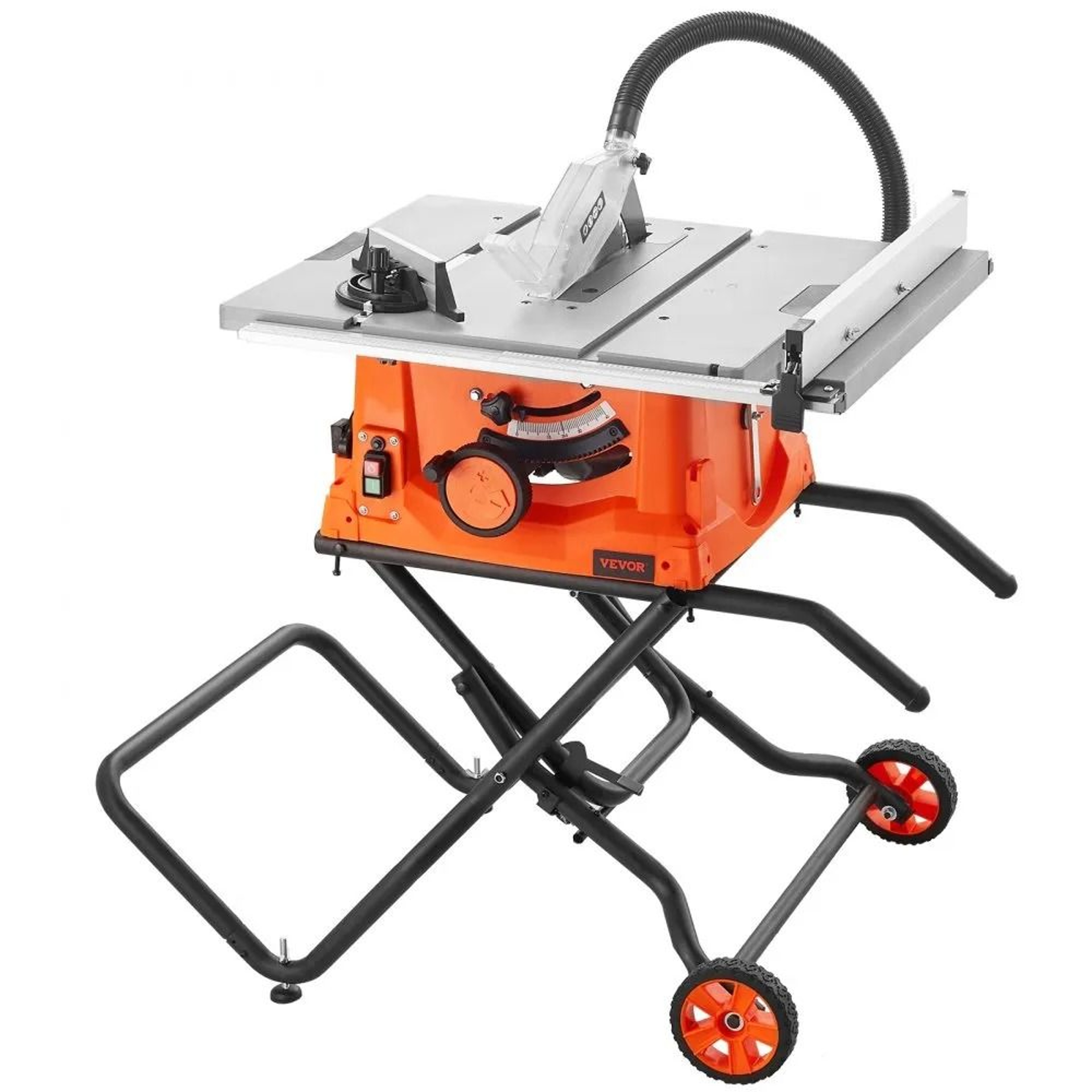 10 Inch Portable Table Saw With Stand And 25 Inch Rip Capacity 10