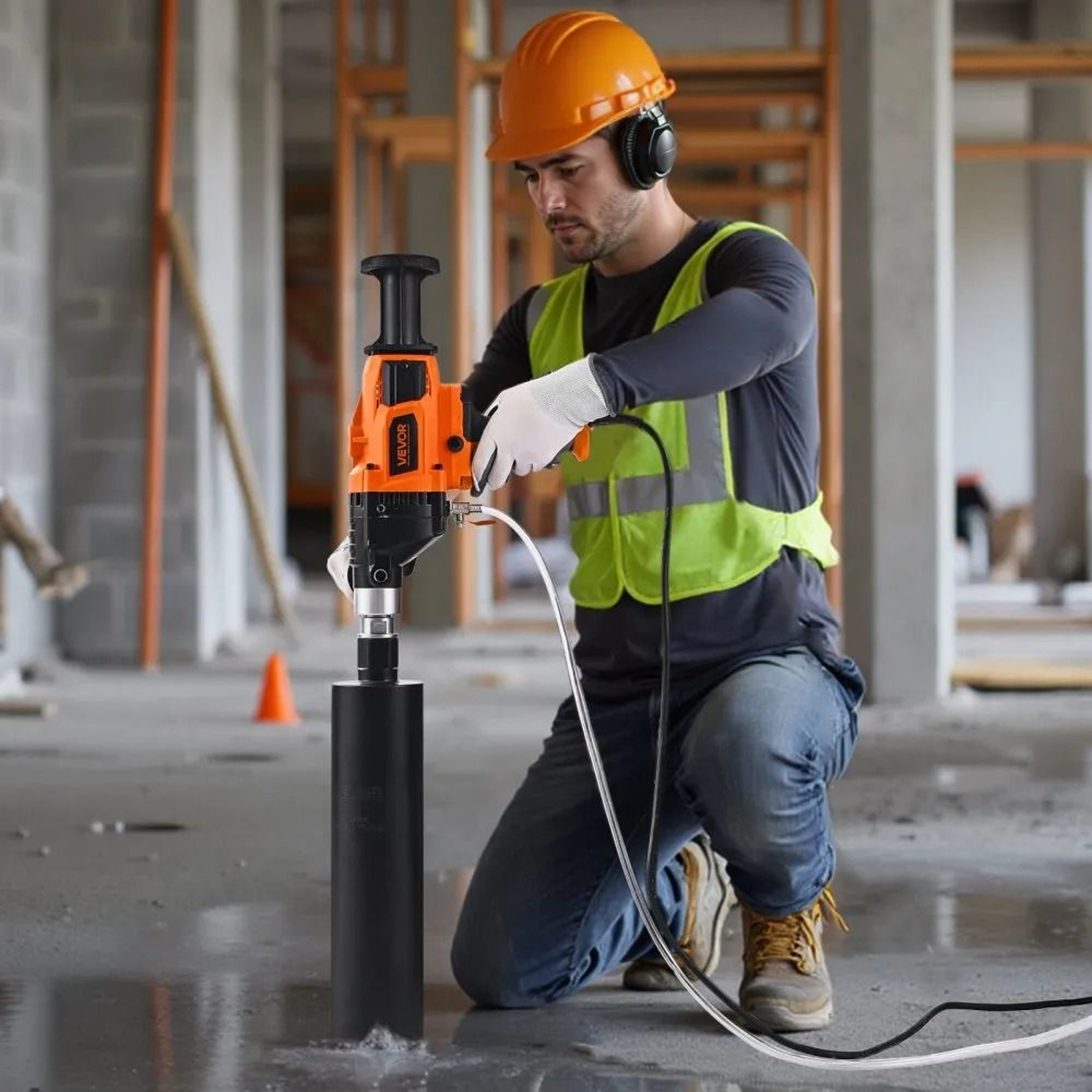 2000W Diamond Core Drill Machine For Concrete Wet Dry Drilling 5