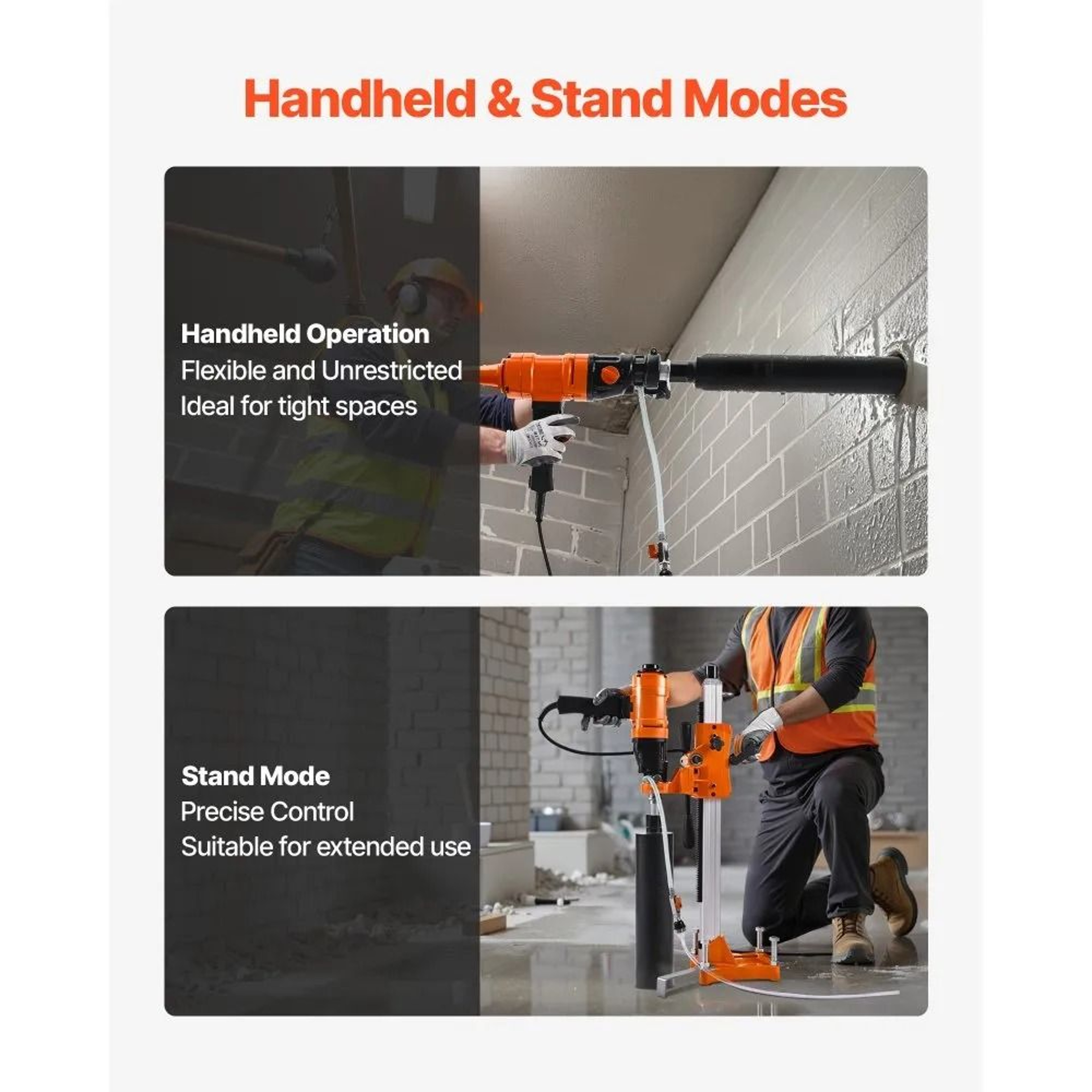 8 Inch Diamond Core Drill Machine Wet Dry Concrete Drilling Rig 4
