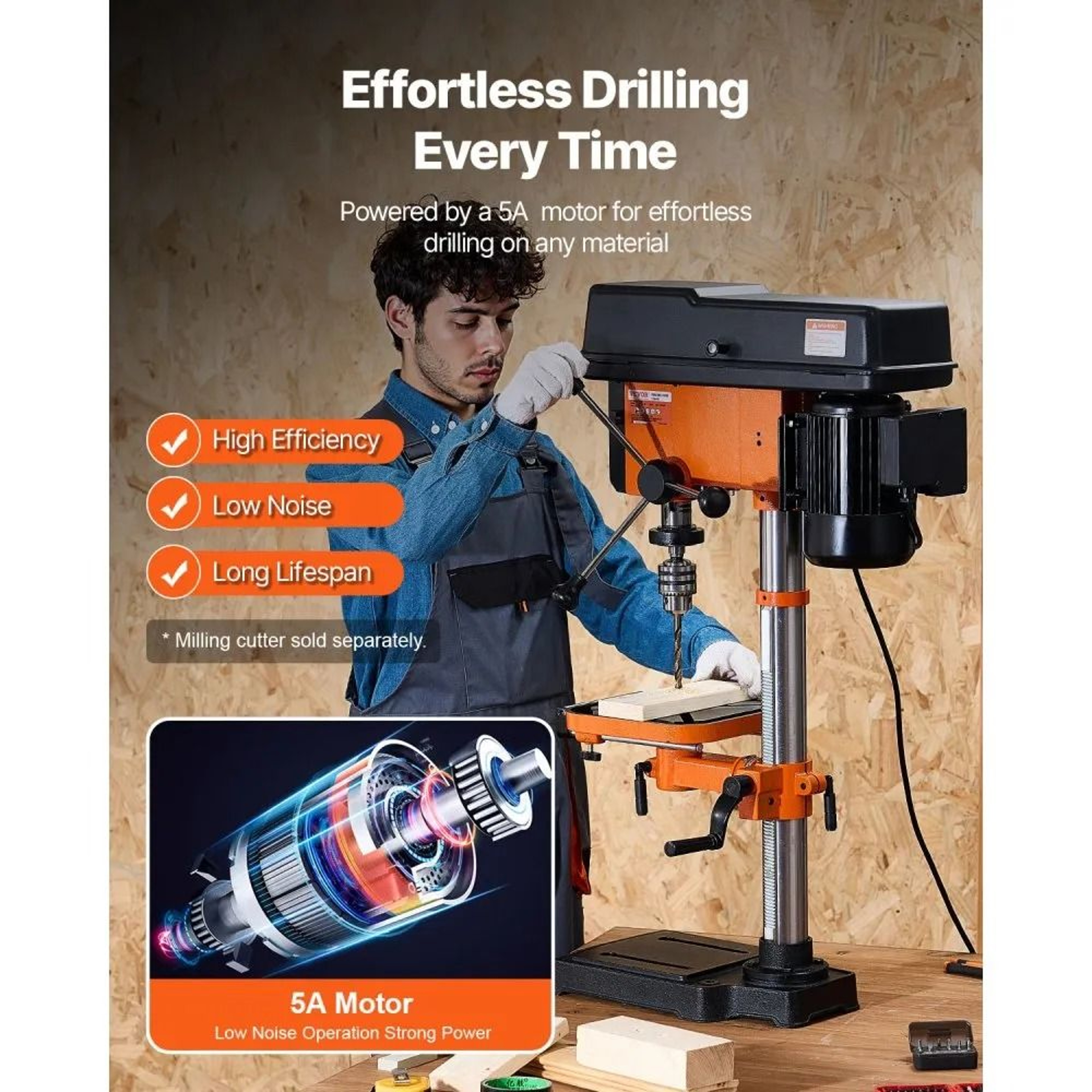 12 Inch Variable Speed Benchtop Drill Press For Wood And Metal 1