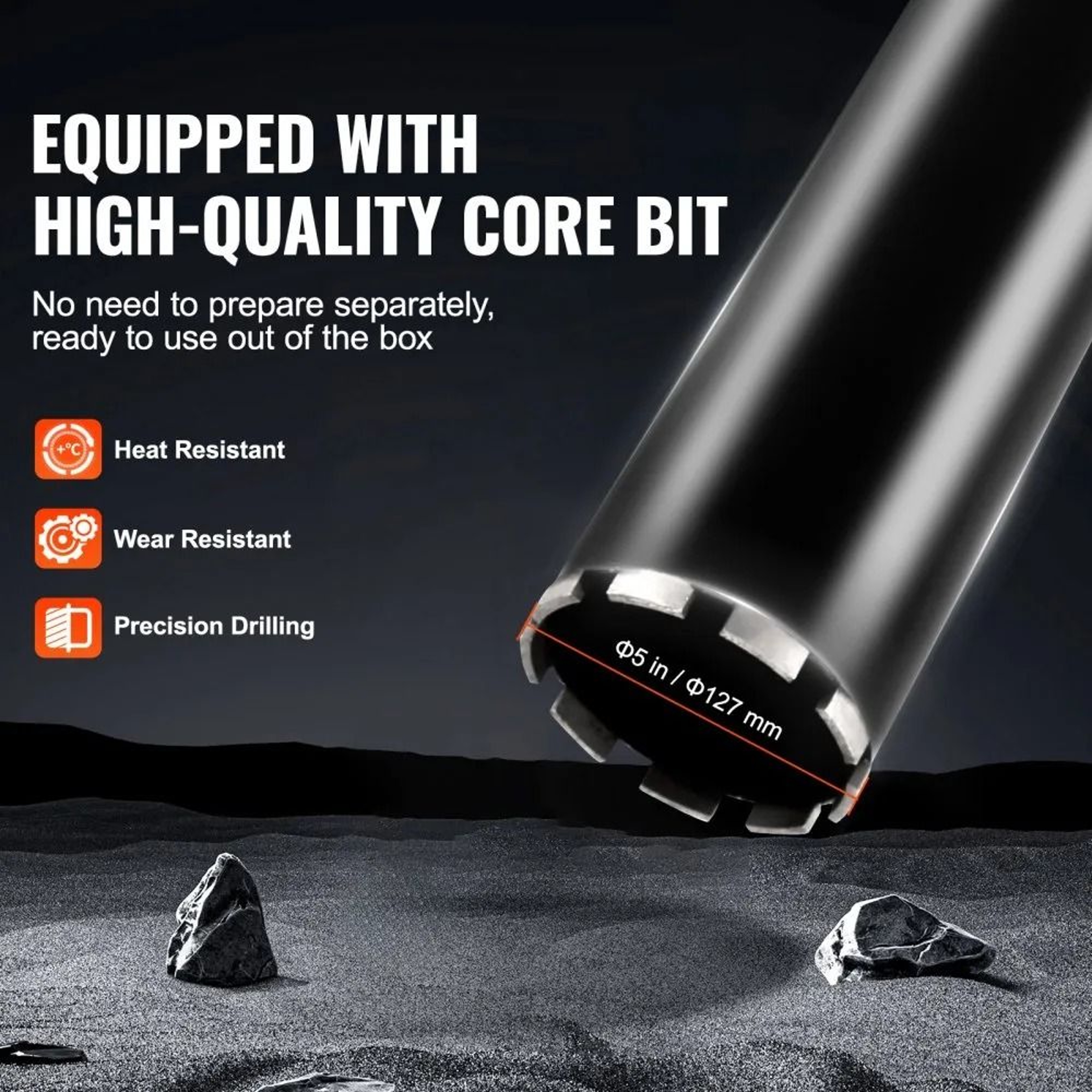 3500W Diamond Core Drill Machine With Stand For Concrete And Masonry 5