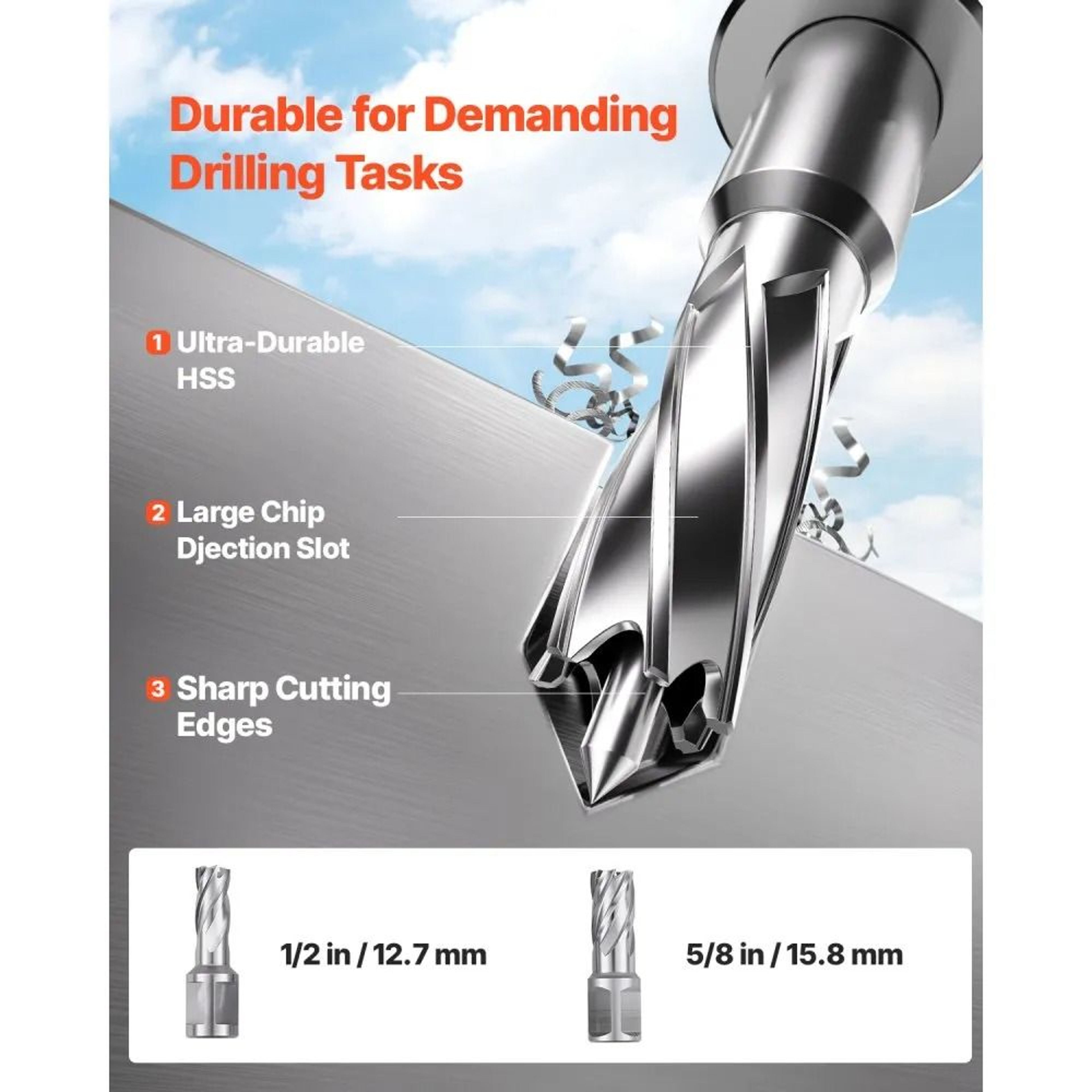 Portable Magnetic Drill Press 1450W Electric Mag Drill With Coring Bits 2