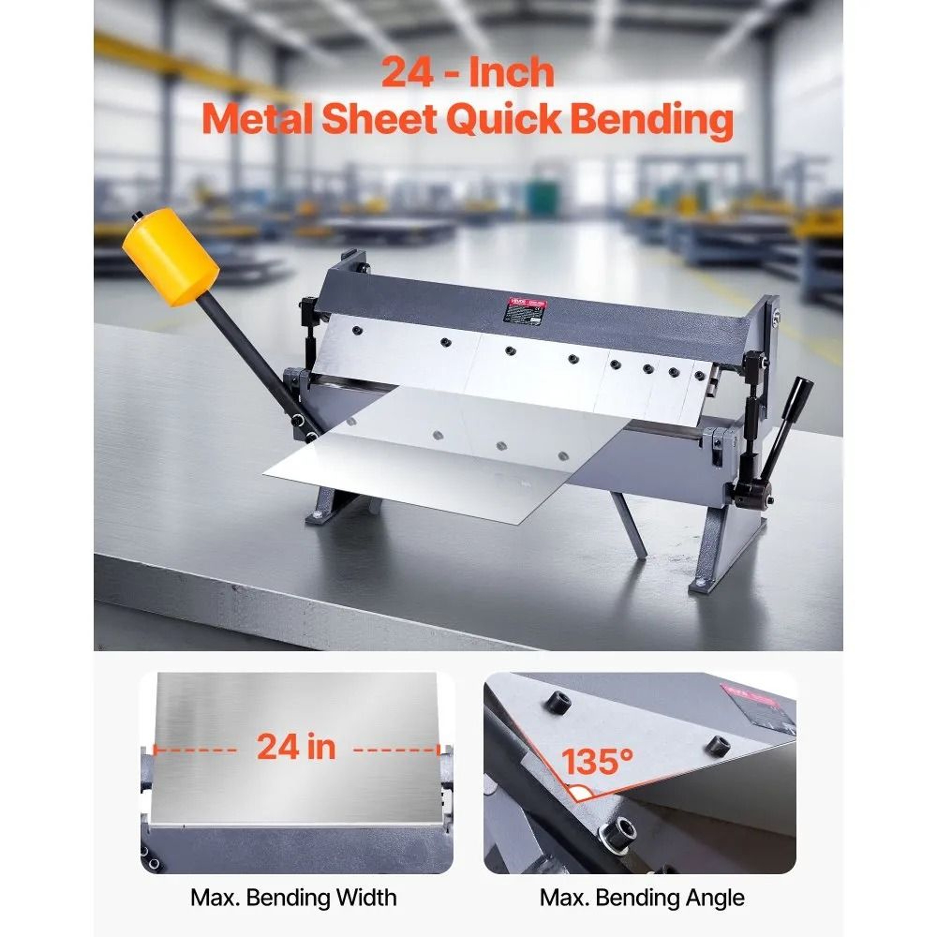 24 Inch Sheet Metal Brake Bender For Precision Metal Folding 2