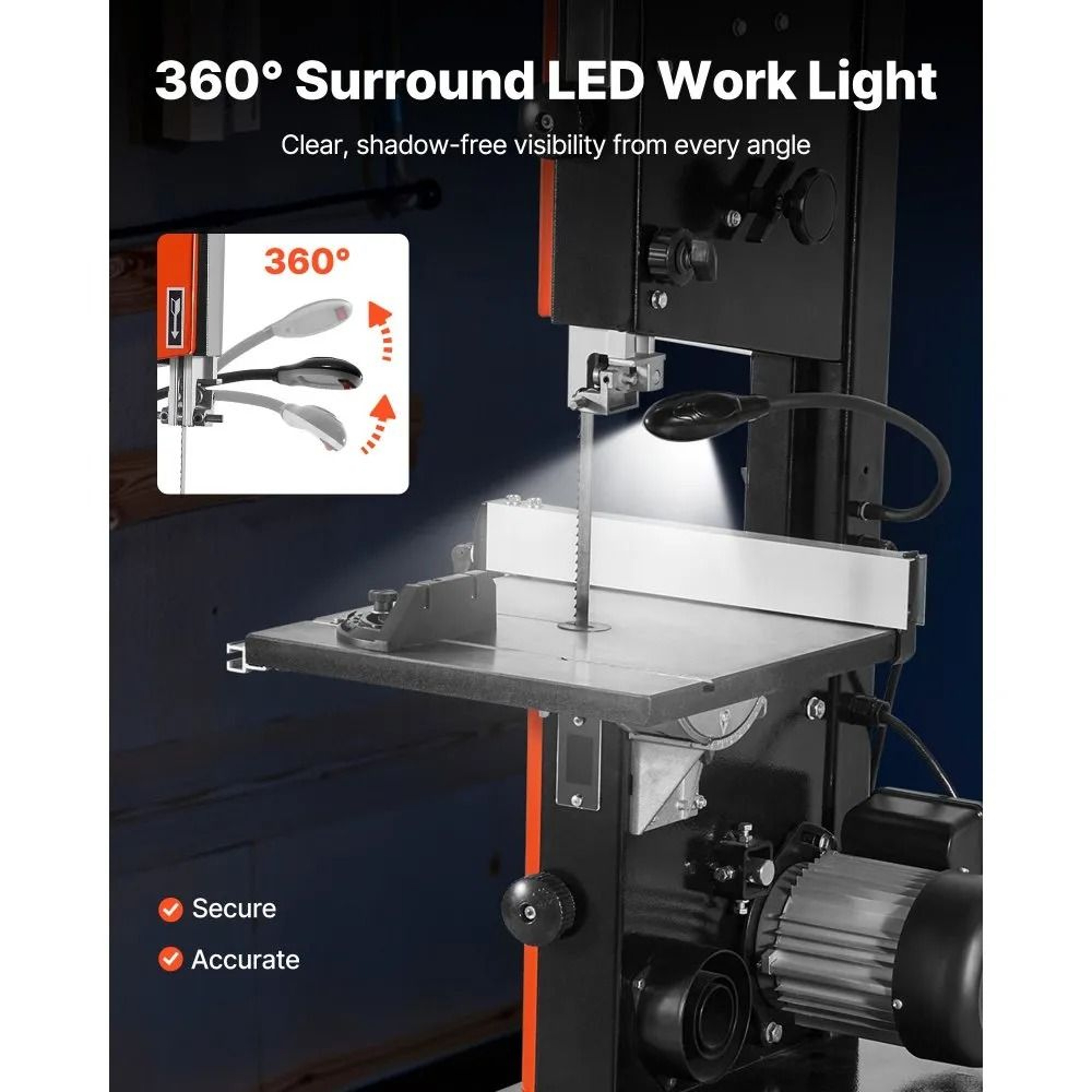 10 Inch Benchtop Band Saw With Two Speed Motor For Woodworking Projects 2