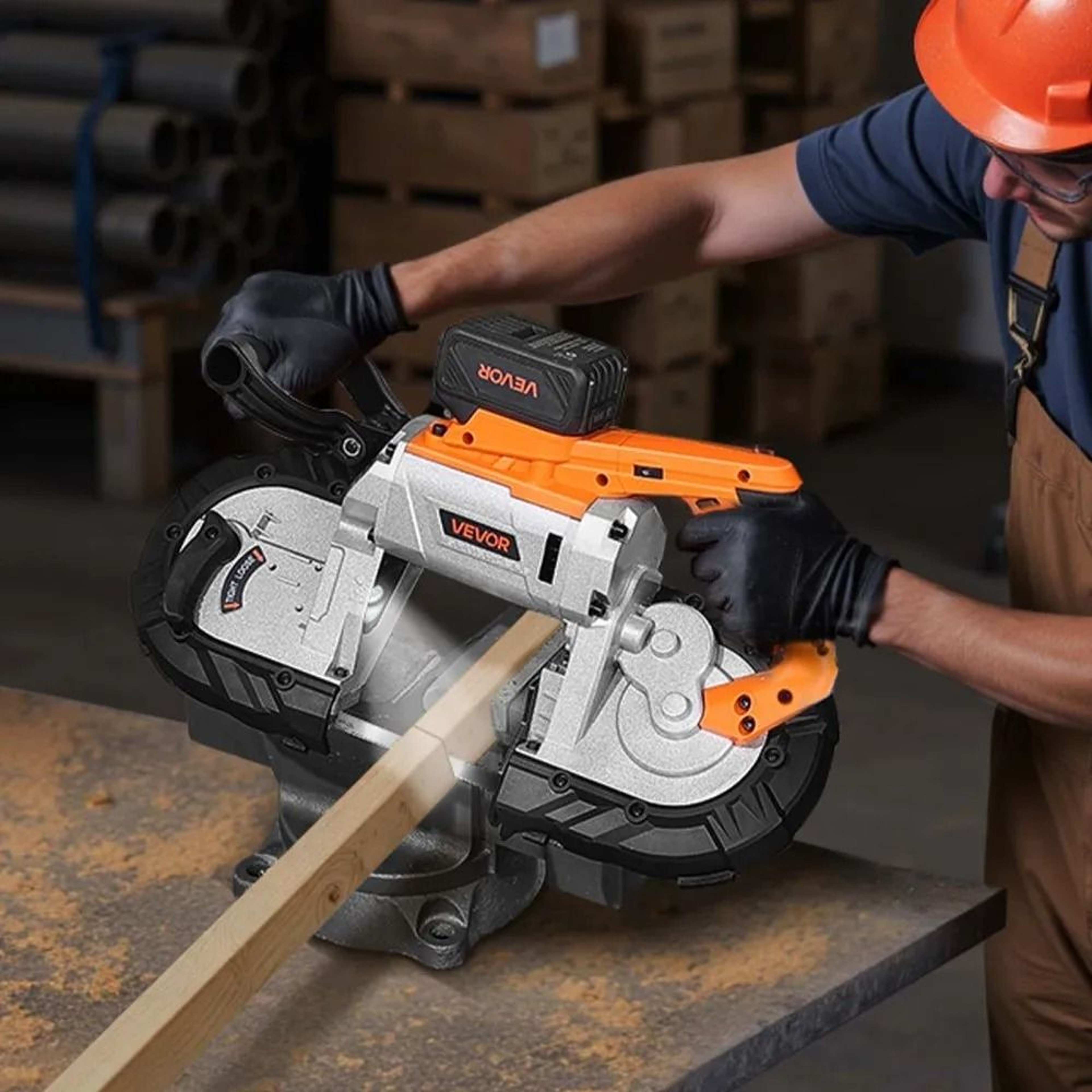 20V Cordless Portable Band Saw Kit 5 Inch Deep Cut Brushless Metal Cutting Tool 5