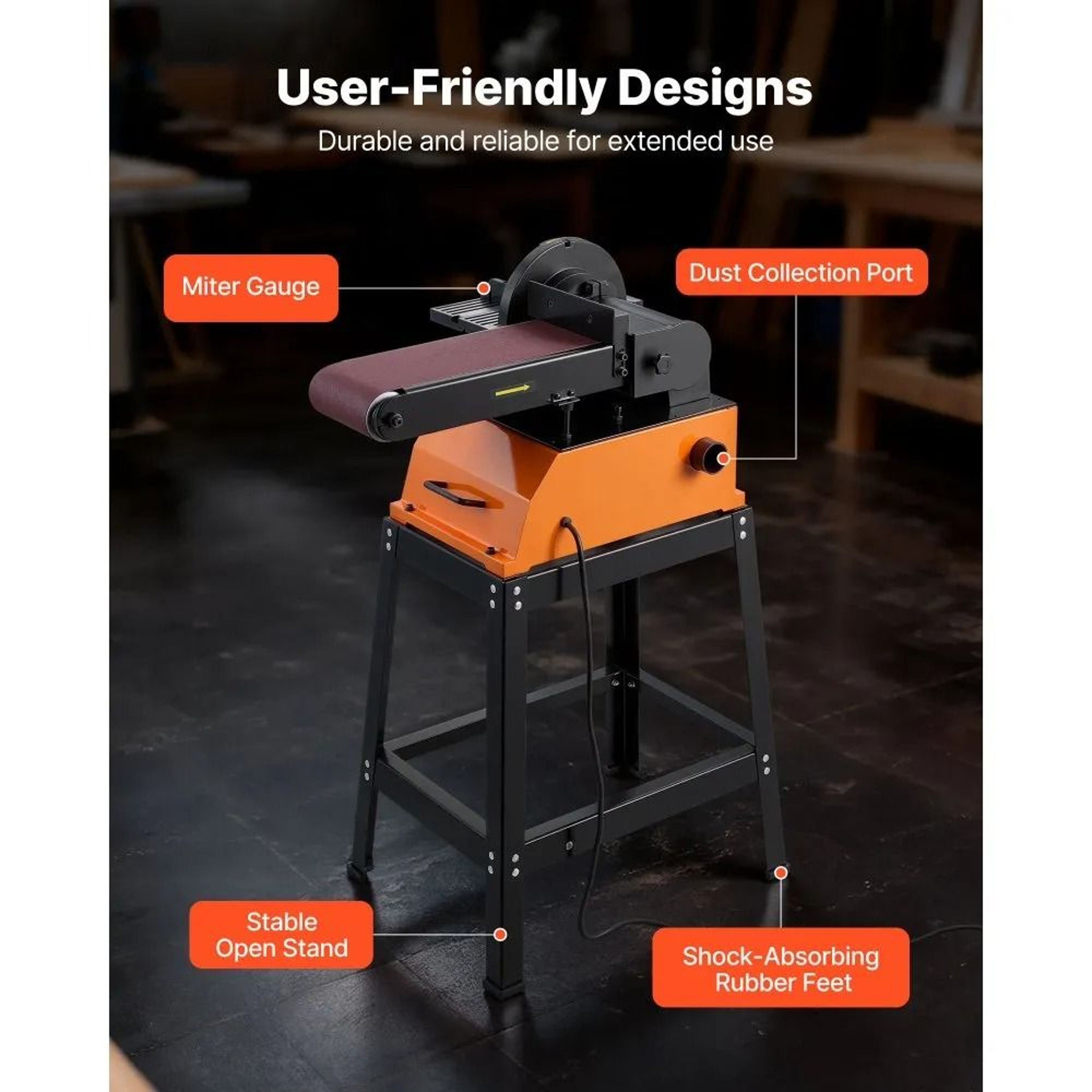 6 X 48 Belt Sander With 9 Inch Disc Combo For Woodworking And Metal Sanding 2