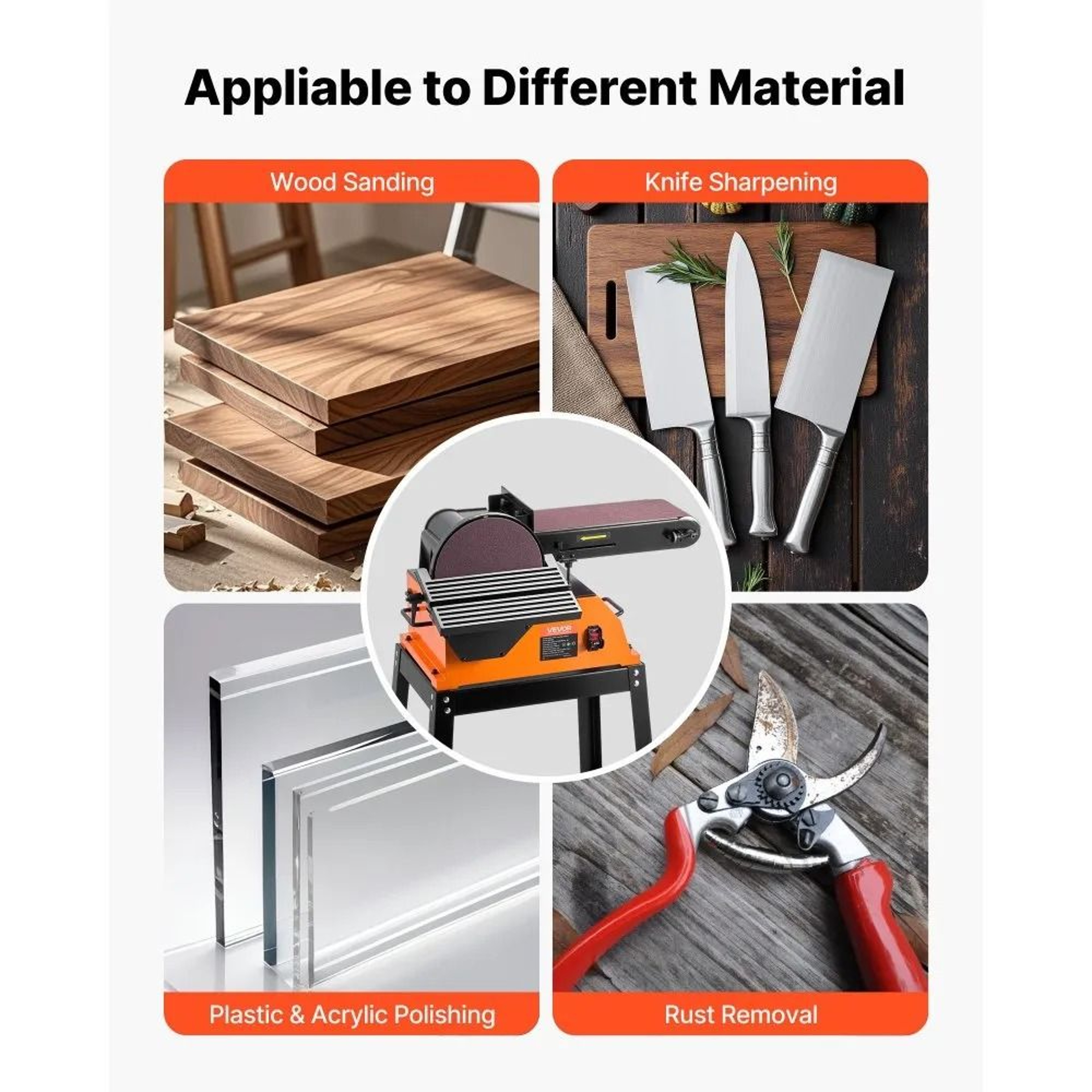 6 X 48 Belt Sander With 9 Inch Disc Combo For Woodworking And Metal Sanding 3
